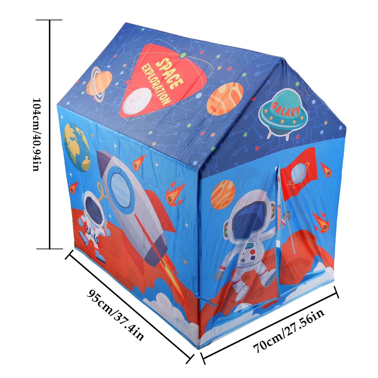 Kids Play Tent Playhouse – Large Indoor Outdoor Space-Themed Tent for Boys & Girls, Fun Children’s Toy House