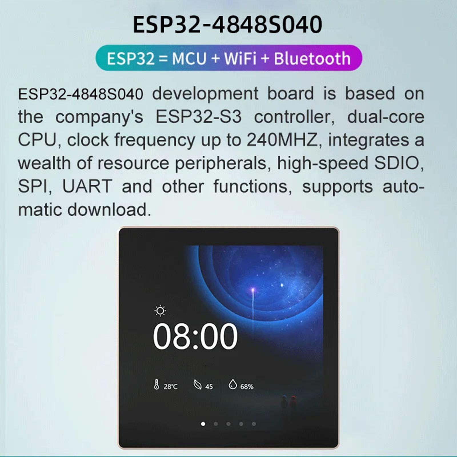 ESP32-S3 Development Board 4-inch IPS Touch Screen LVGL 86 Box Switch Control