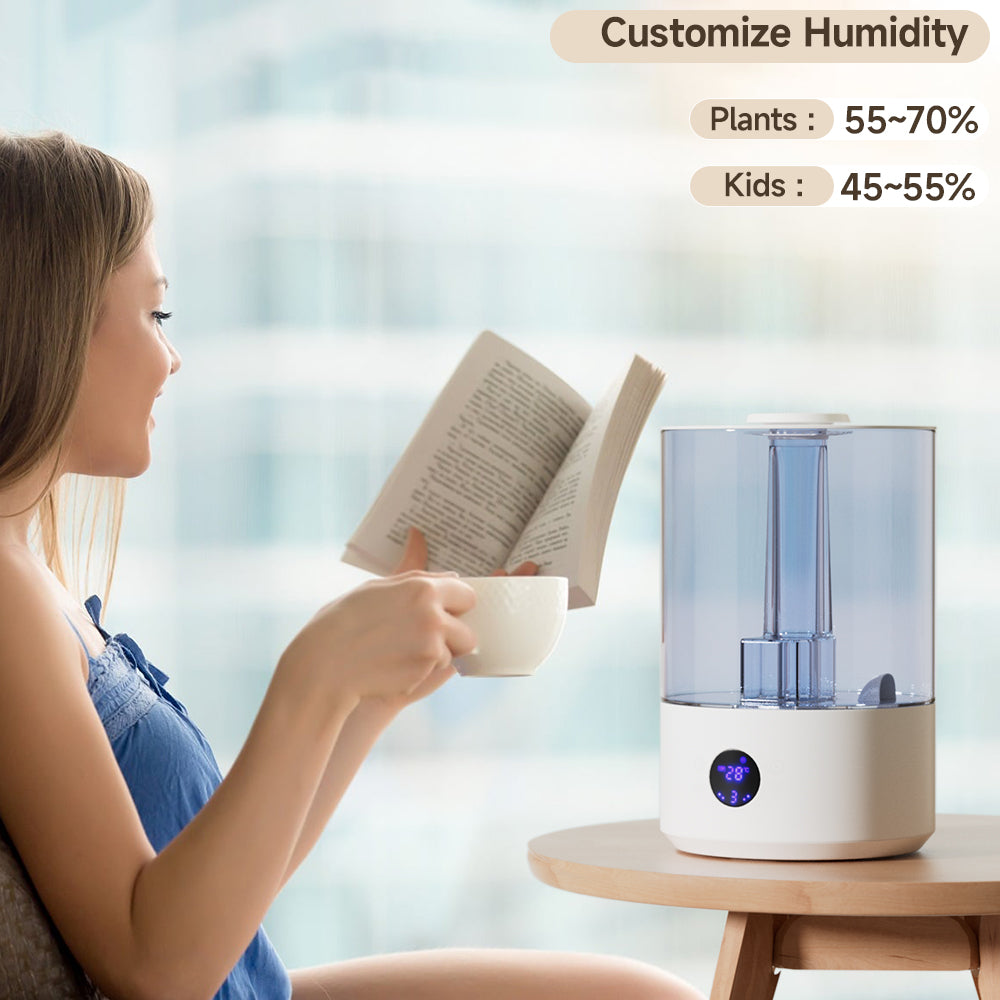 7.8L Large Humidifier for Bedroom & Home – Cool Mist Ultrasonic Top Fill Essential Oil Diffuser with Dual Mist & UV Sterilizer