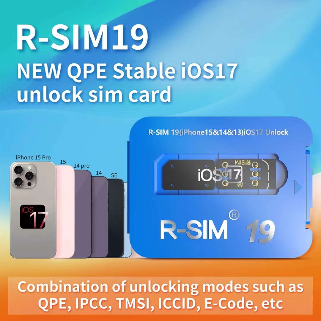R-SIM 19 NEW QPE Stable IOS17 Unlock SIM Card for iPhone 15 14 Pro MAX 13 Pro 12