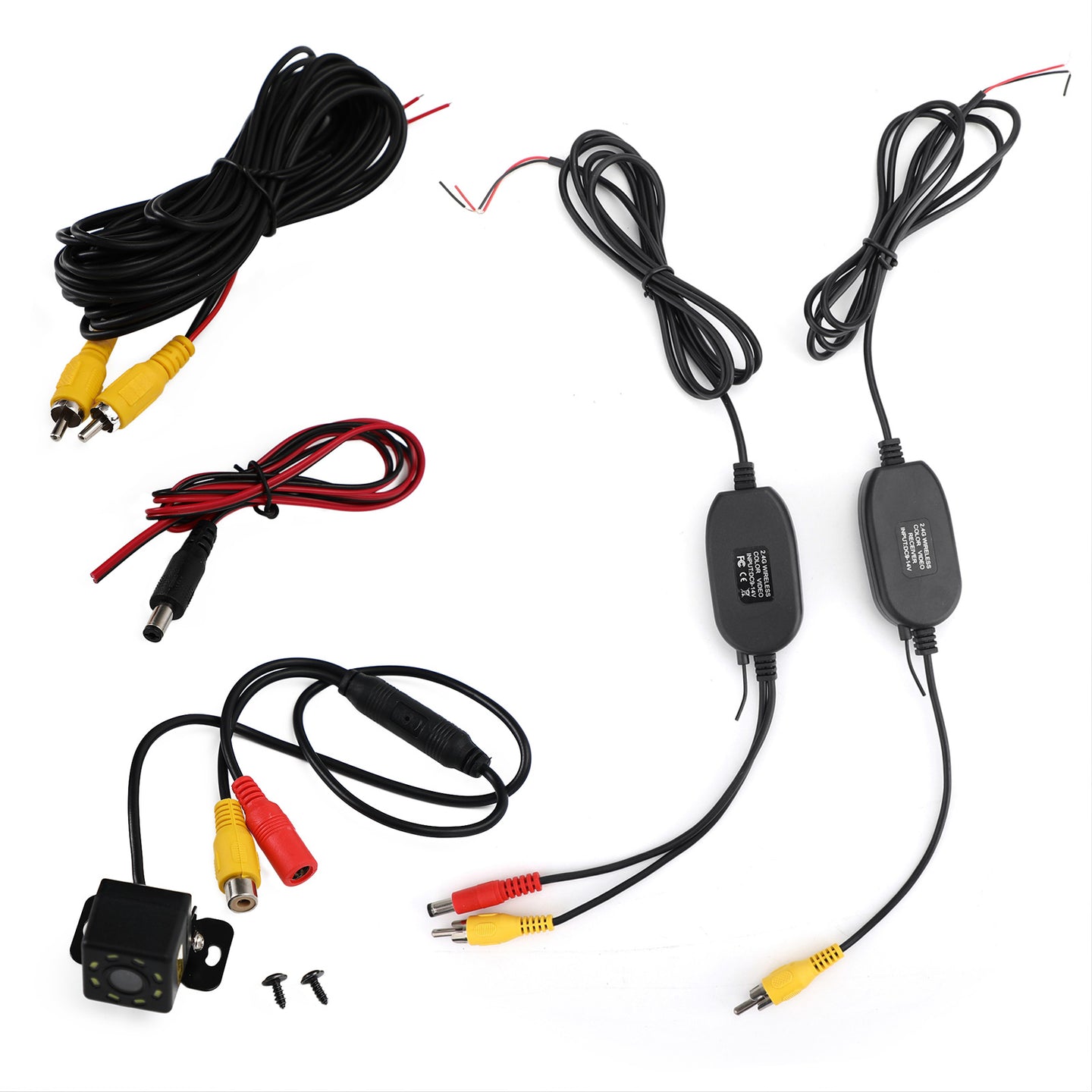 Car 8LED Dynamic Trajectory Parking Line Bus Truck Wireless Reverse Image Camera