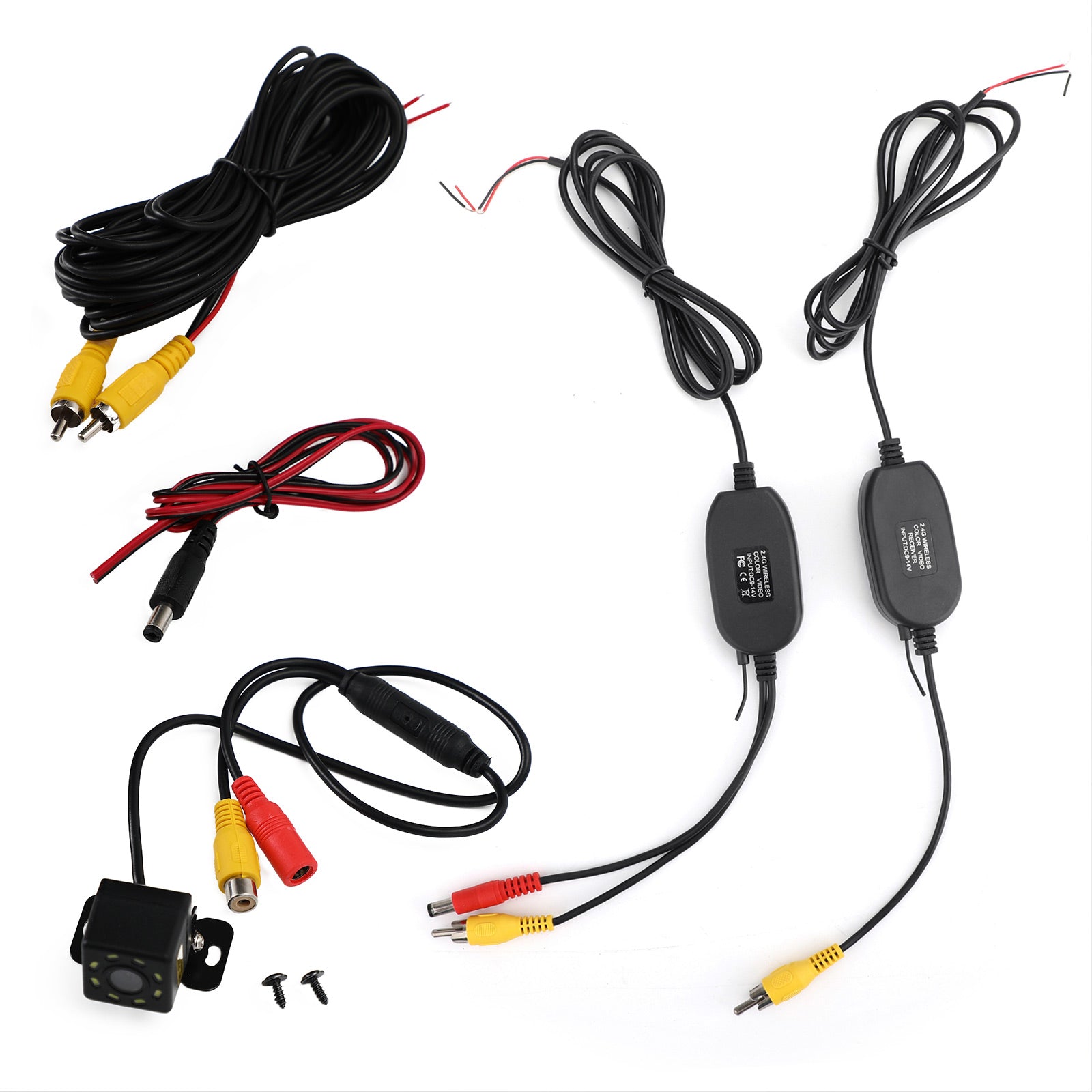 Car 8LED Dynamic Trajectory Parking Line Bus Truck Wireless Reverse Image Camera