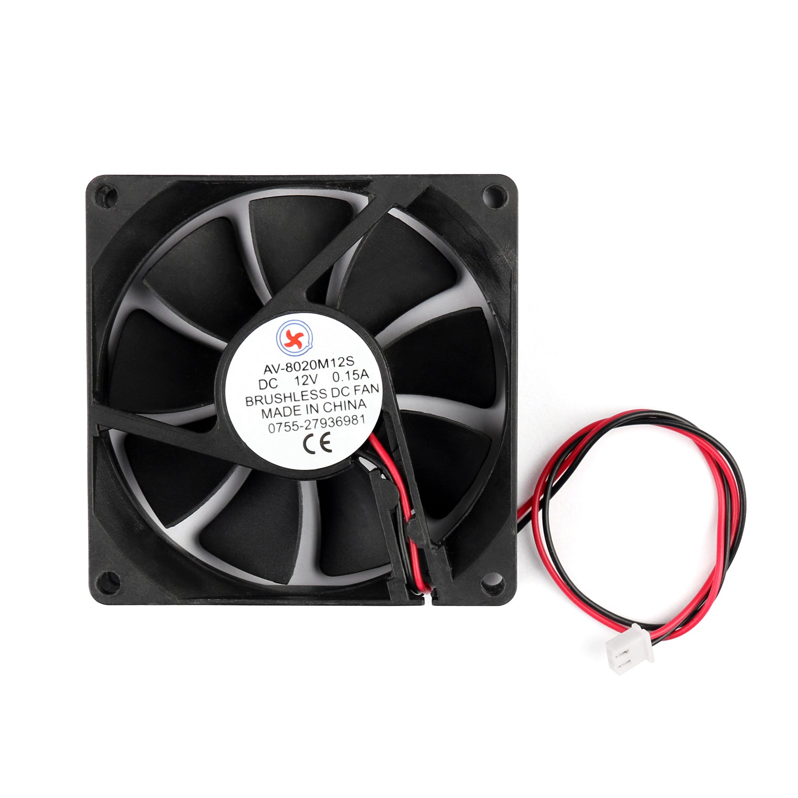 4Pcs DC Brushless Cooling PC Computer Fan 12V 8020s 80x80x20mm 0.15A 2 Pin Wire