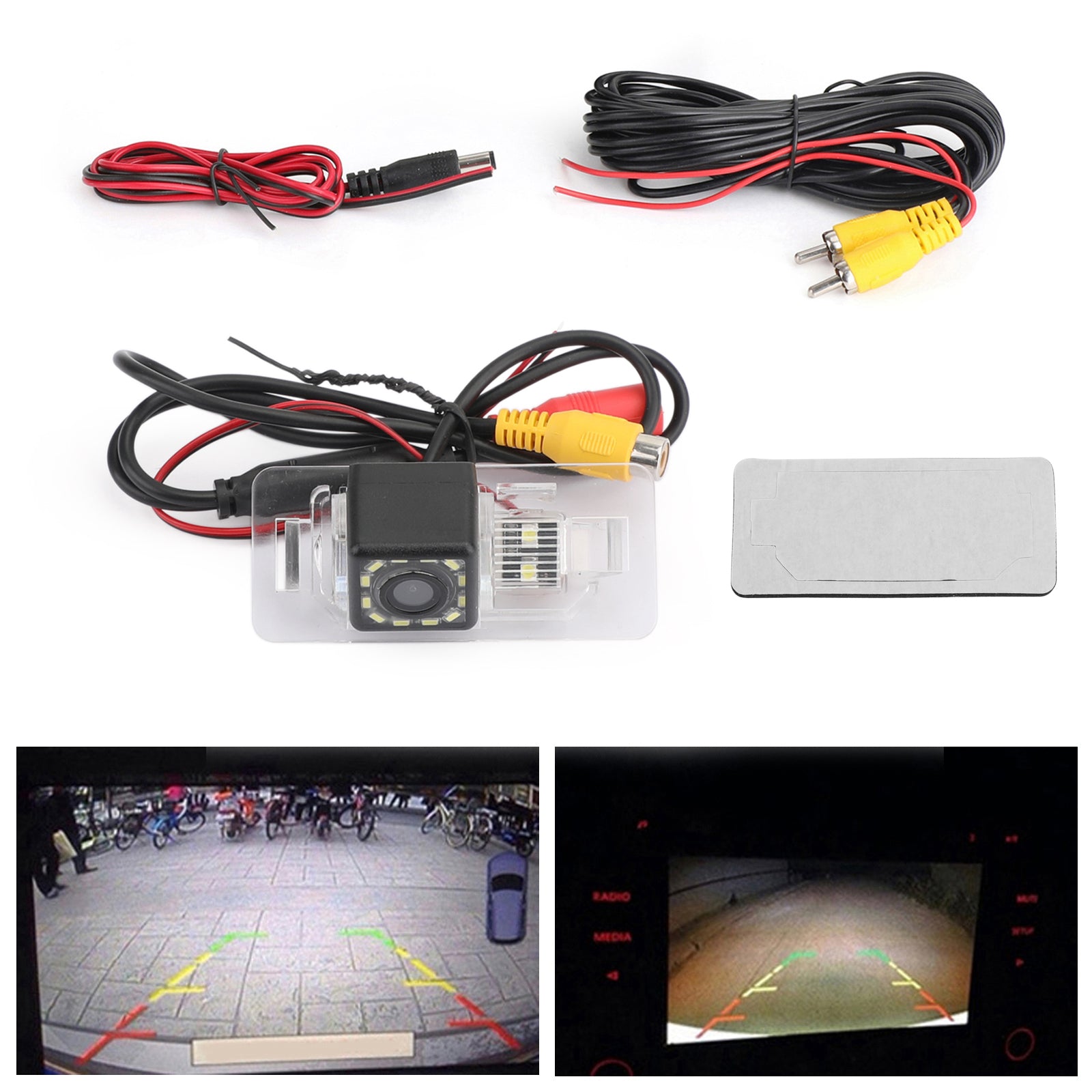 Backup Camera for BMW 3 Series, 5 Series, X5 & X6 (2008-2012) with 12-LED Night Vision, 170° CCD Waterproof