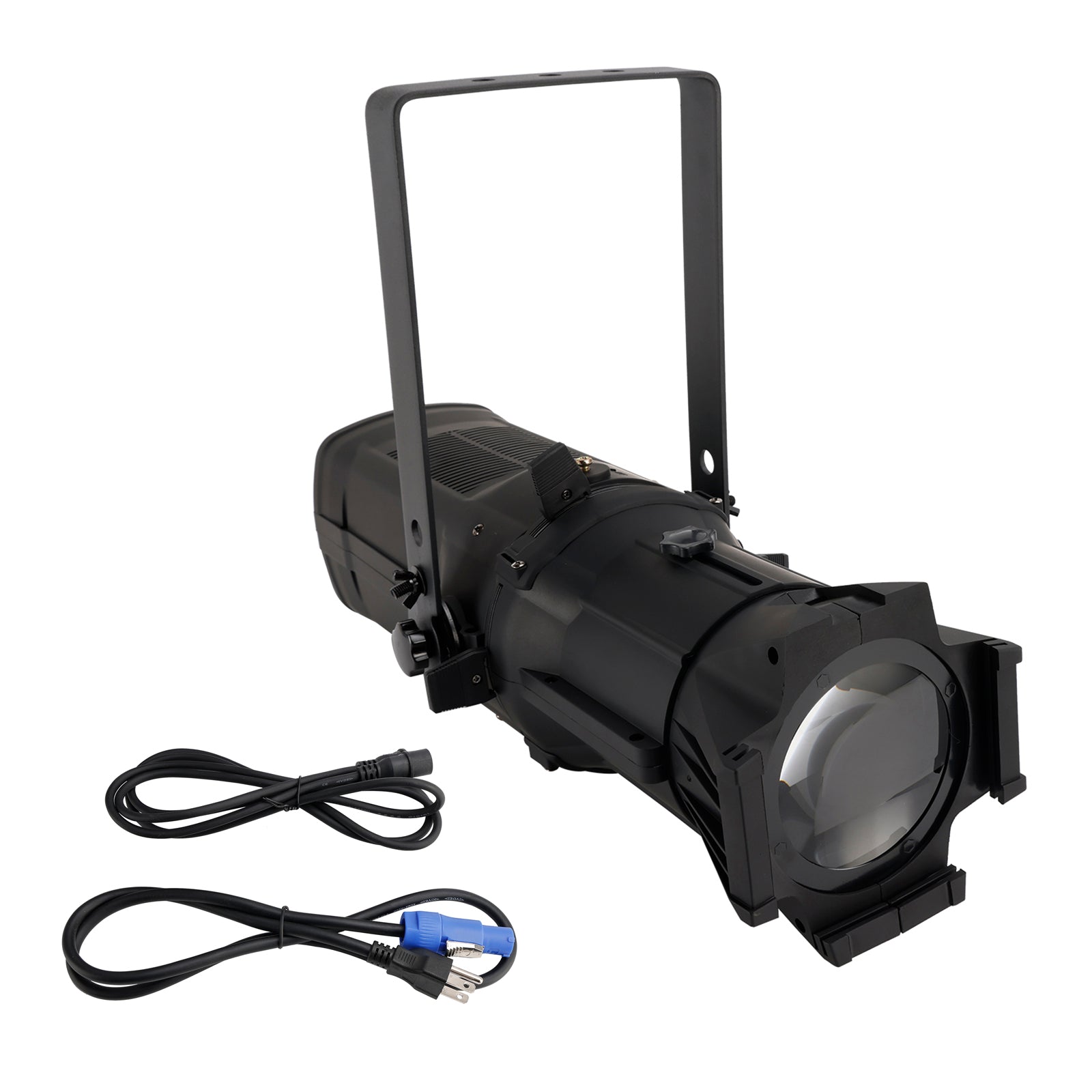 250W COB LED Profile Spotlight, RGBW 4-in-1, High CRI>95 with 15-60° Manual Zoom, DMX Stage Light