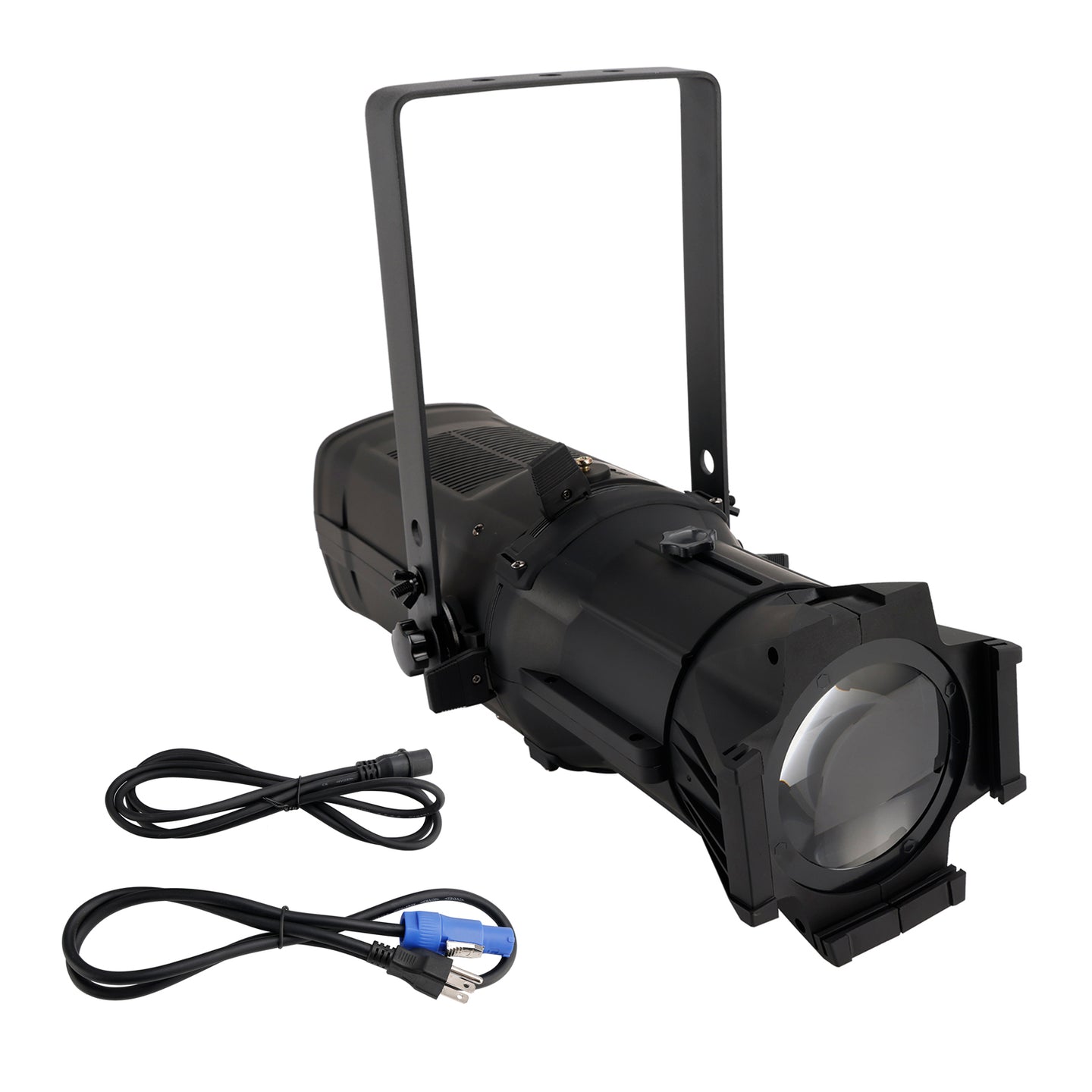 250W COB LED Profile Spotlight, RGBW 4-in-1, High CRI>95 with 15-60° Manual Zoom, DMX Stage Light