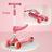 2-in-1 Kids Scooter Foldable Seat Light 3 Wheel Adjustable Folding Bar Blue/Pink
