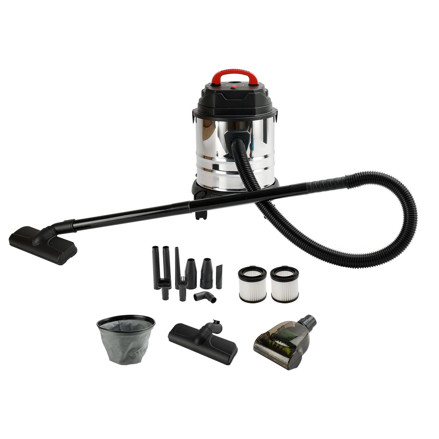 5 Gallon Stainless Steel Wet/Dry Shop Vacuum Cleaner 1800W with Powerful Suction & Large Capacity for Home & Commercial Use
