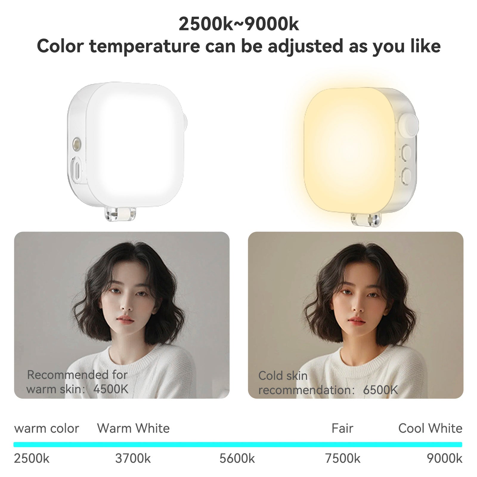 Full Color Mobile Phone Magnetic ICE Cube Light Mini Beauty Photo Pocket Light