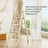 4-Step Ultra-Slim Folding Ladder, 2.8" Thick with Safety Handrail & Wide Anti-Slip Pedals, 330 lbs Capacity (White)