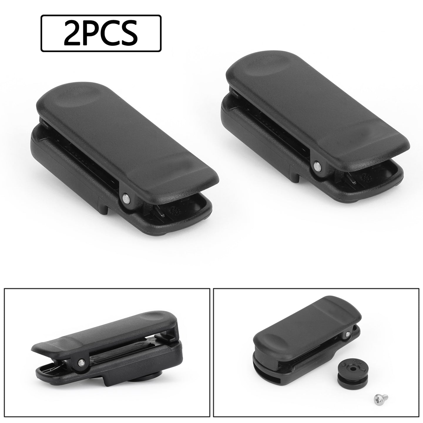 2x Walkie Talkie Back Waist Clip for Yaesu HX370 370E 370S 370SAS 270 VX-7R 7RS