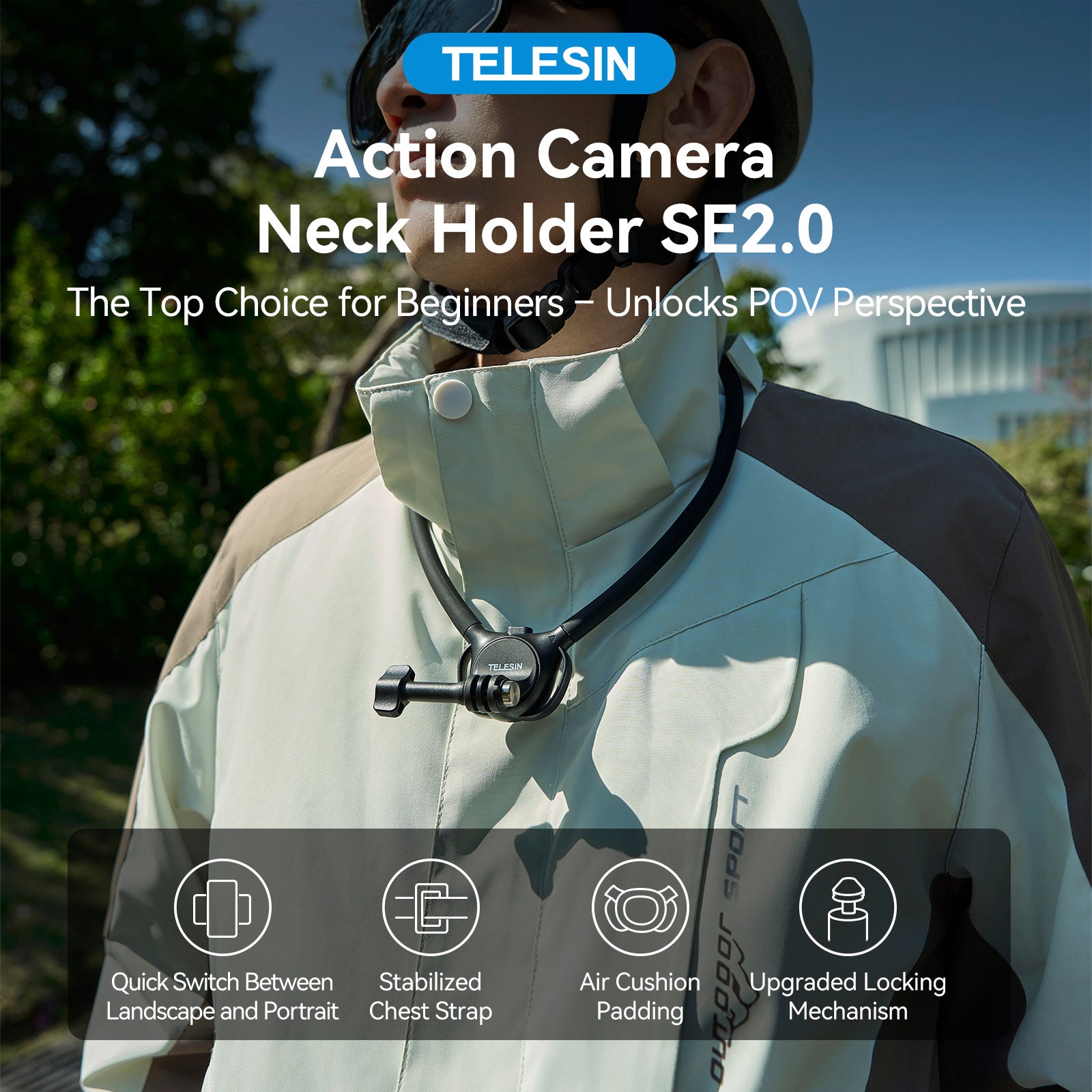 Two in One Magnetic Neck Halter Action Anti-Slip Padding Camera Neck Holder SE2