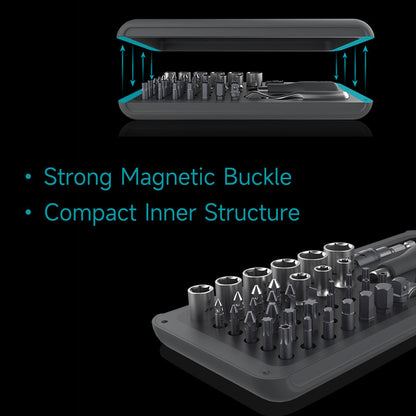 Polycarbonate and Alloy Steel 41-Pieces Mini Ratchet and Screwdriver Set Compact and Portable