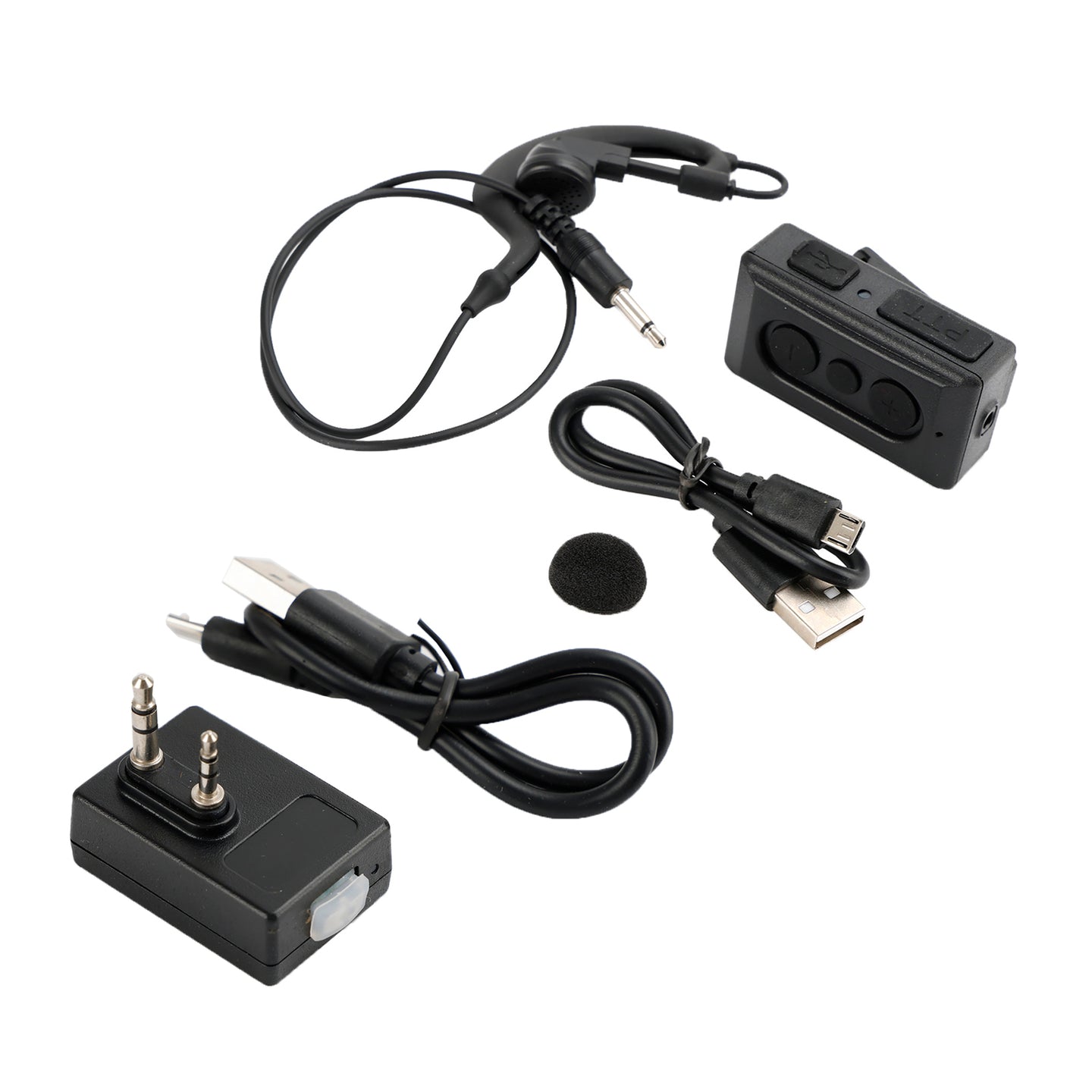 Wireless Bluetooth PTT Controller Earphone K Plug Adapter for Baofeng 5R TYT