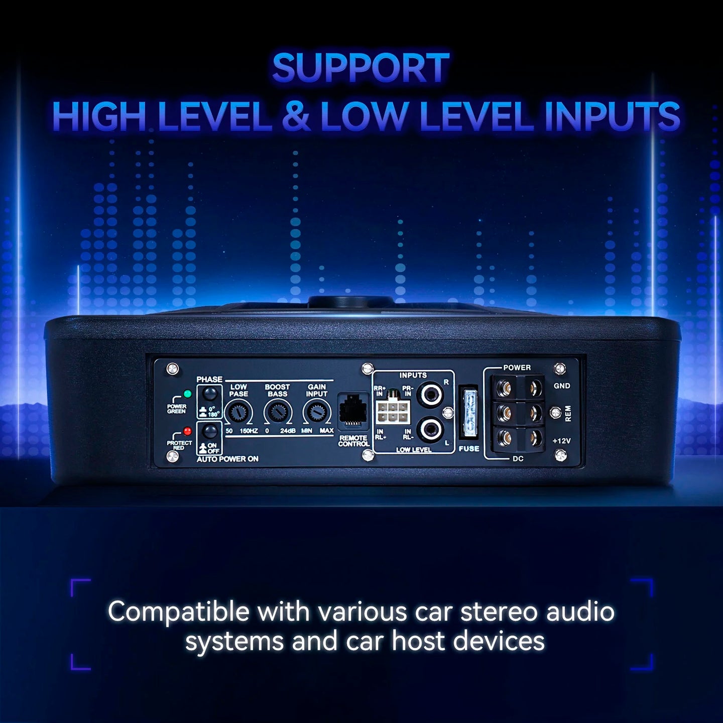 BassGlow™ Slim Under-Seat Powered Car Subwoofer