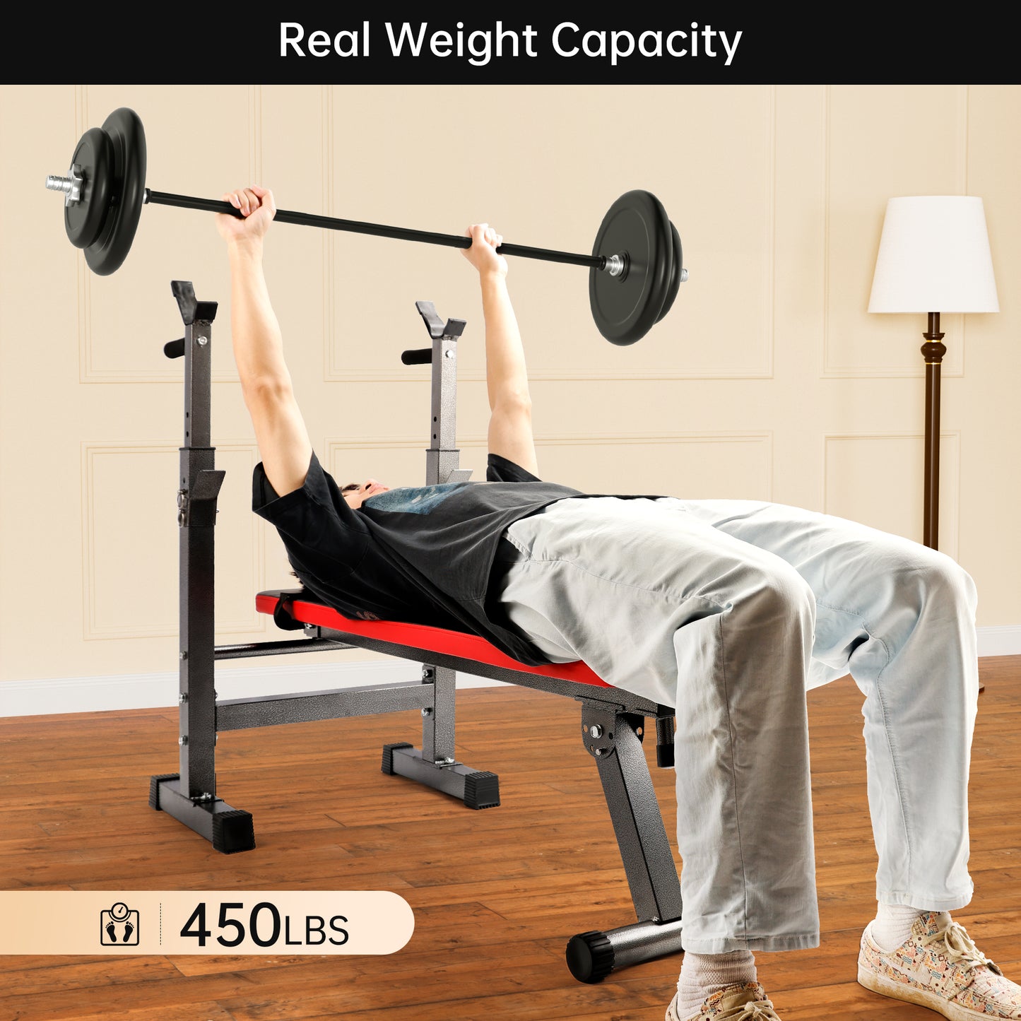Adjustable Weight Bench, Foldable Home Gym – 440 lb Capacity