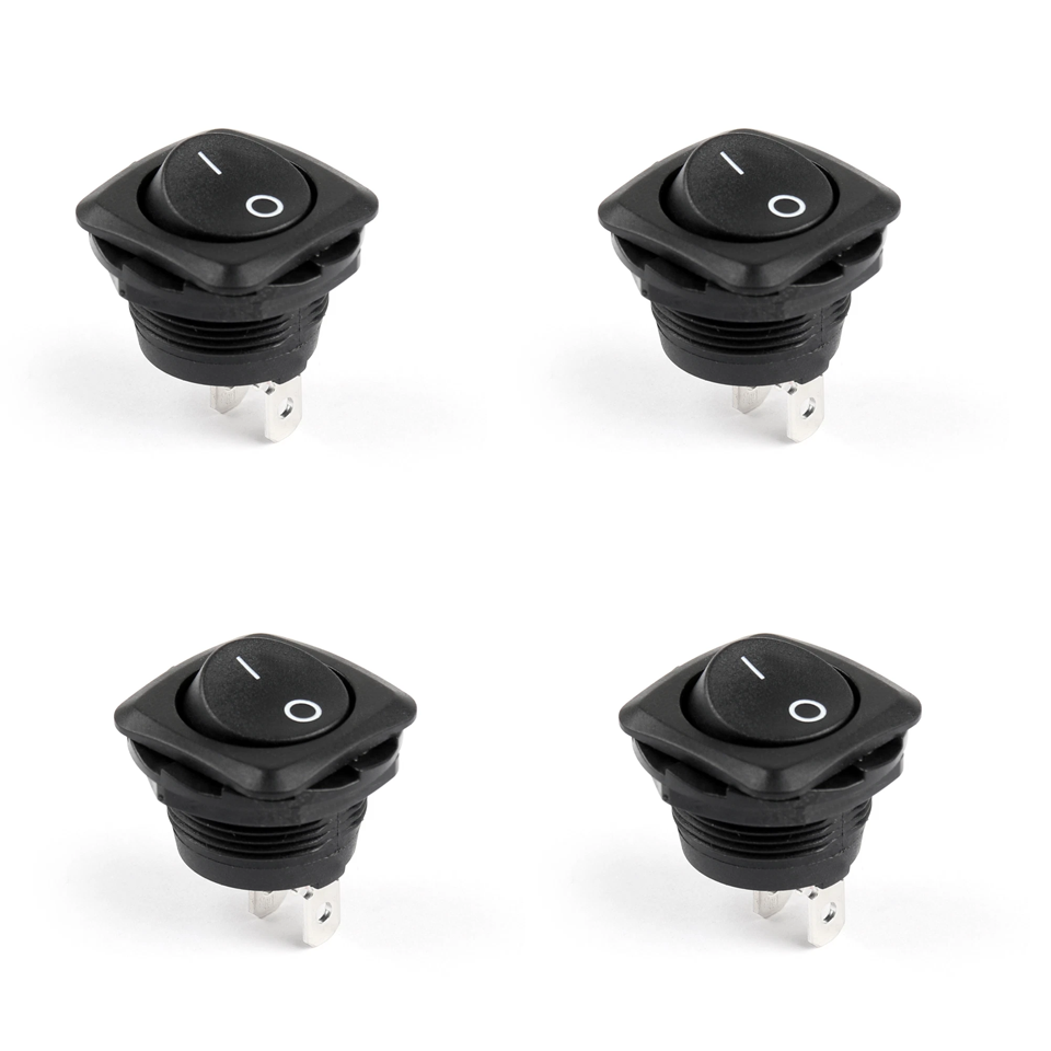 4PCS Waterproof SCI R13-135A Rocker Switch SPST 2Pin 10A/250VAC 16A/125VA