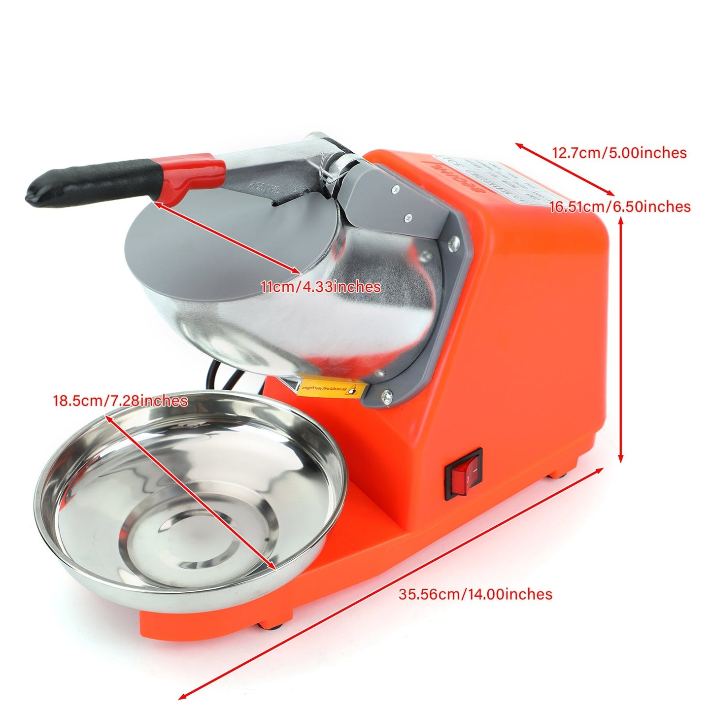 300W Electric Ice Crusher – Shaved Ice & Snow Cone Maker, 143lbs/Day