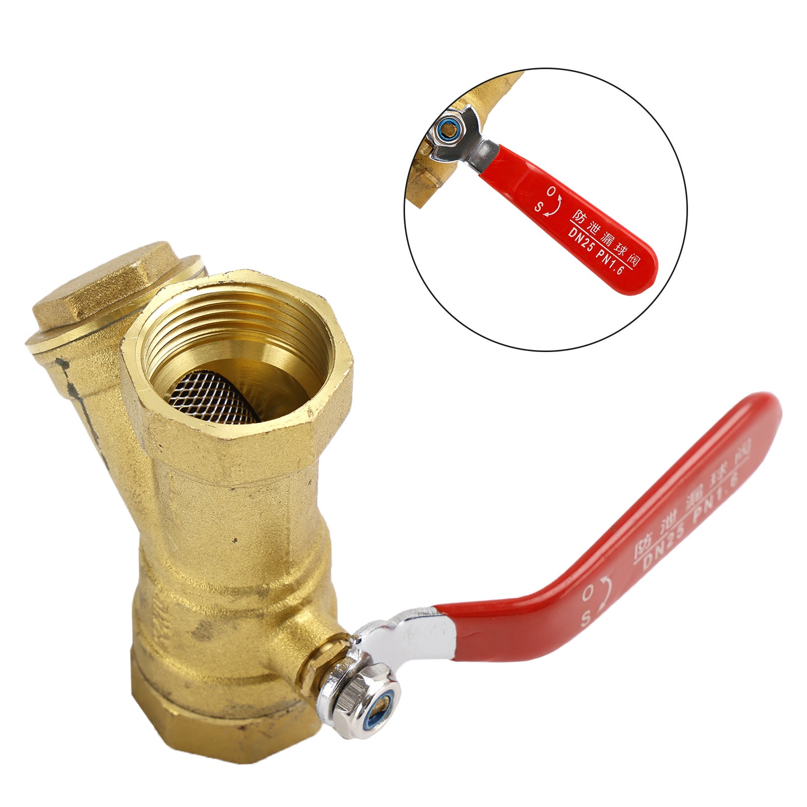 1/2" 3/4" 1" BSP Brass Y Type Strainer Filter Ball Valve Equal Female Thread