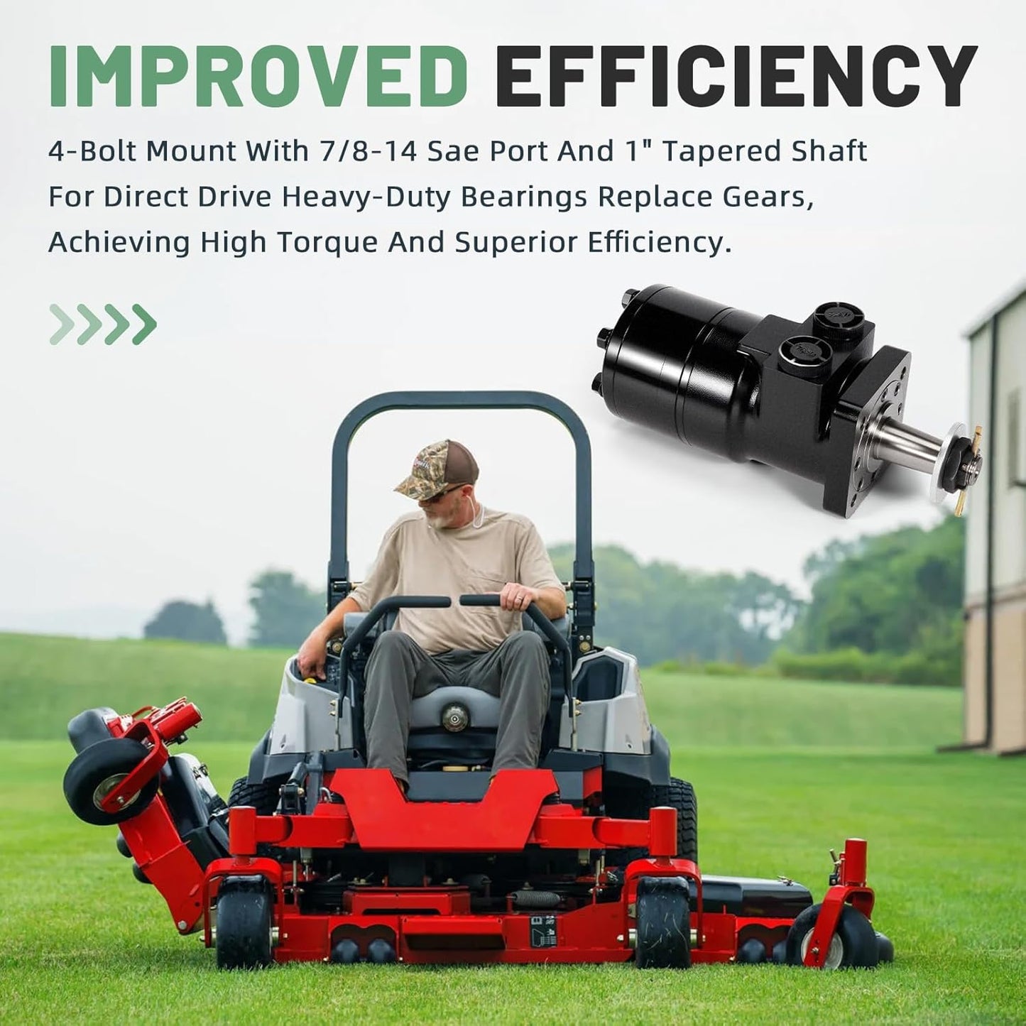 Replacement Wheel Motor for Exmark Turf Tracer 1-603718 TE0230FS250AAFA