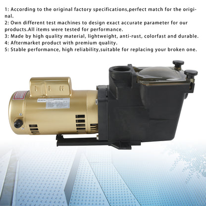 W3SP2605X7 Super Pump Single Speed 3/4HP Pool Pump 115/230V For Hayward