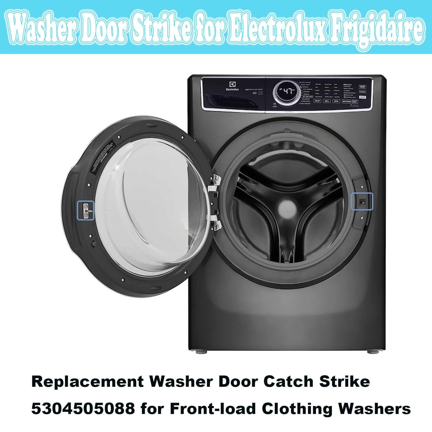 Durable Washer Door Latch Strike â€?Fits Models EFLS627UIW0, ELFW7637AW0 and More