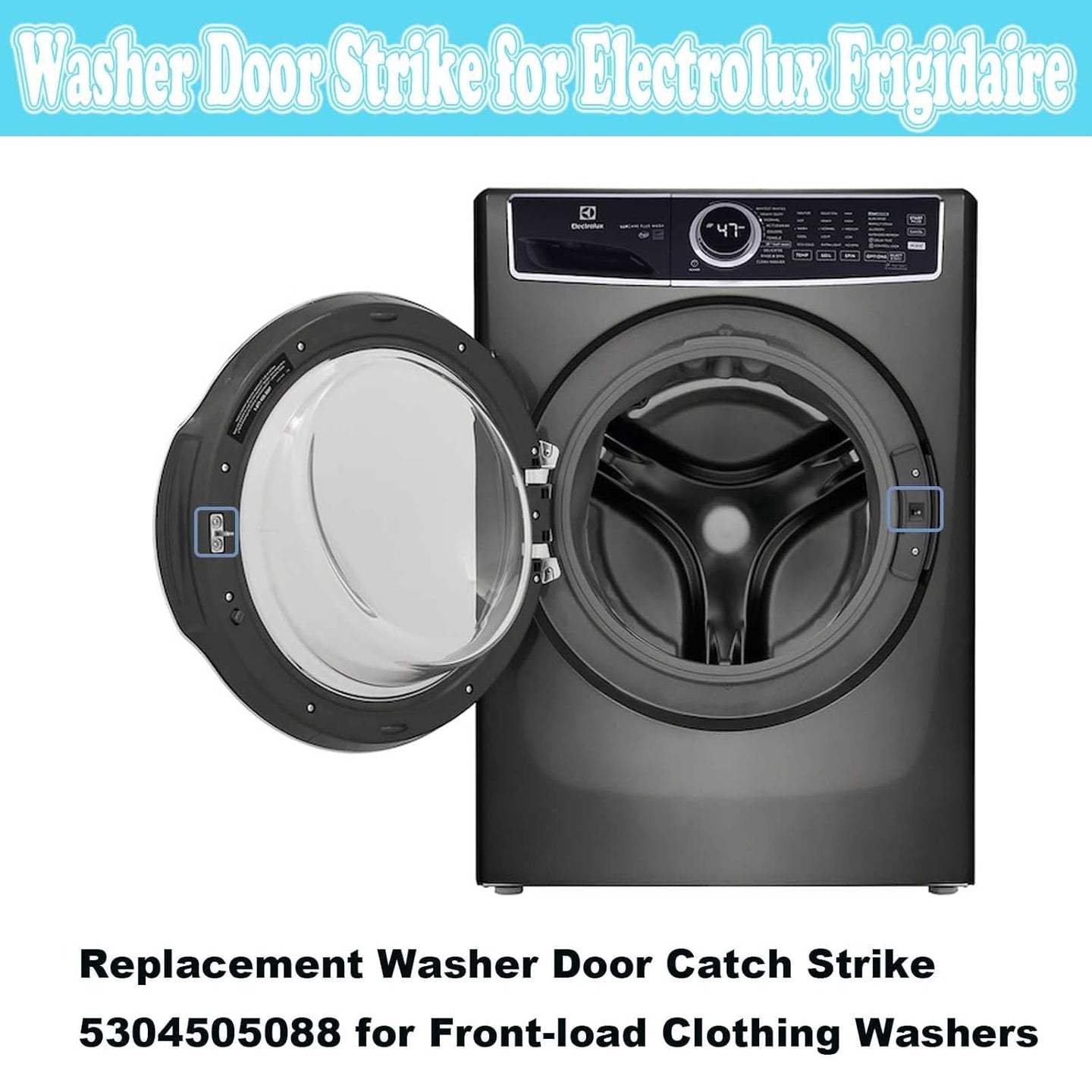 Durable Washer Door Latch Strike â€?Fits Models EFLS627UIW0, ELFW7637AW0 and More