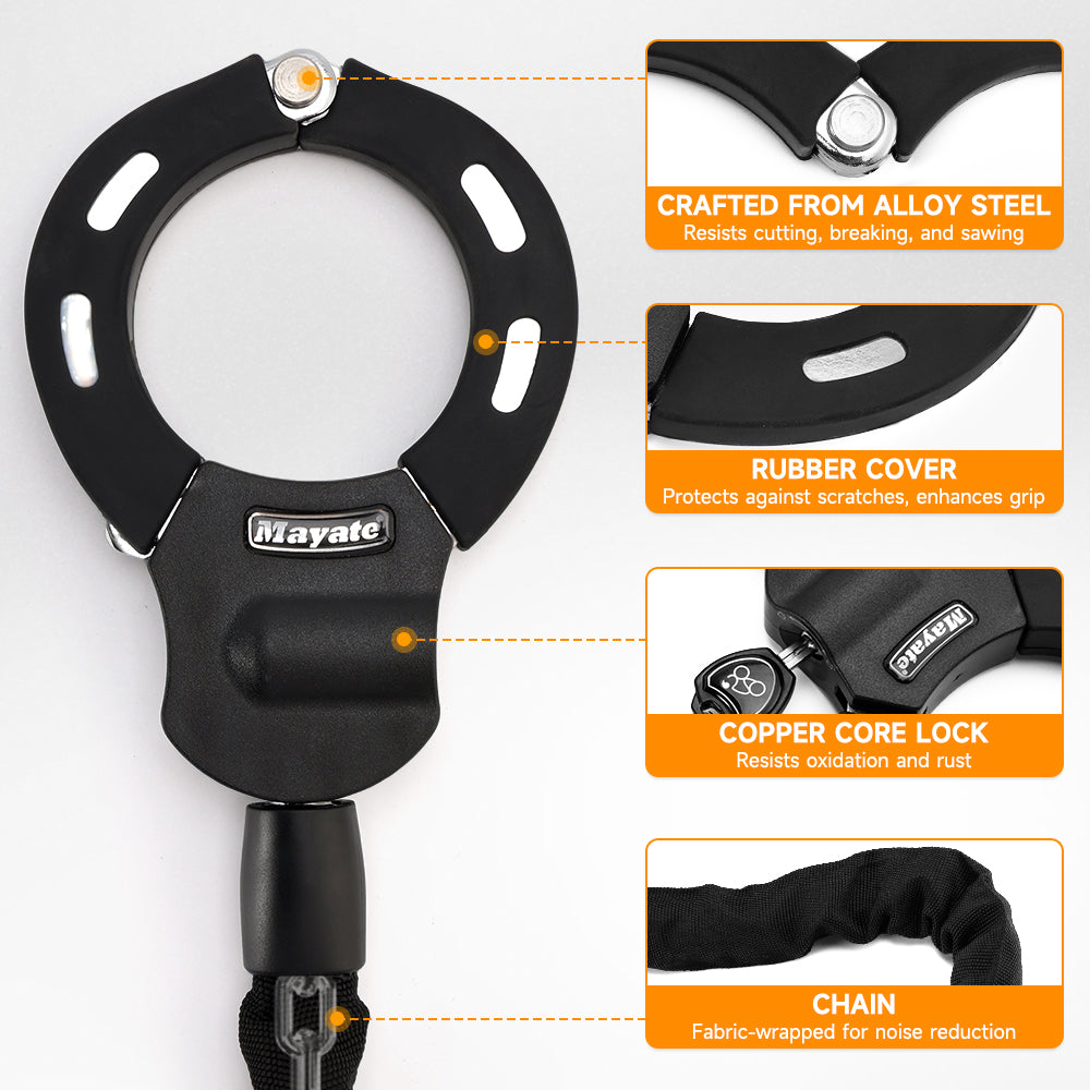 Anti-Theft E-Scooter Lock – 60 cm Hardened Steel, 3 Keys