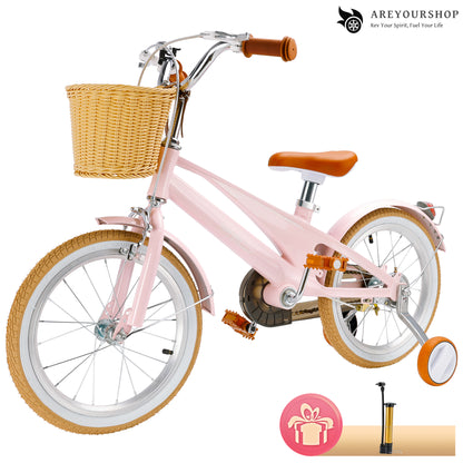 16 inches Kid's Bike Child Bicycle for Ages 7-9 Years Boys and Girls with Basket