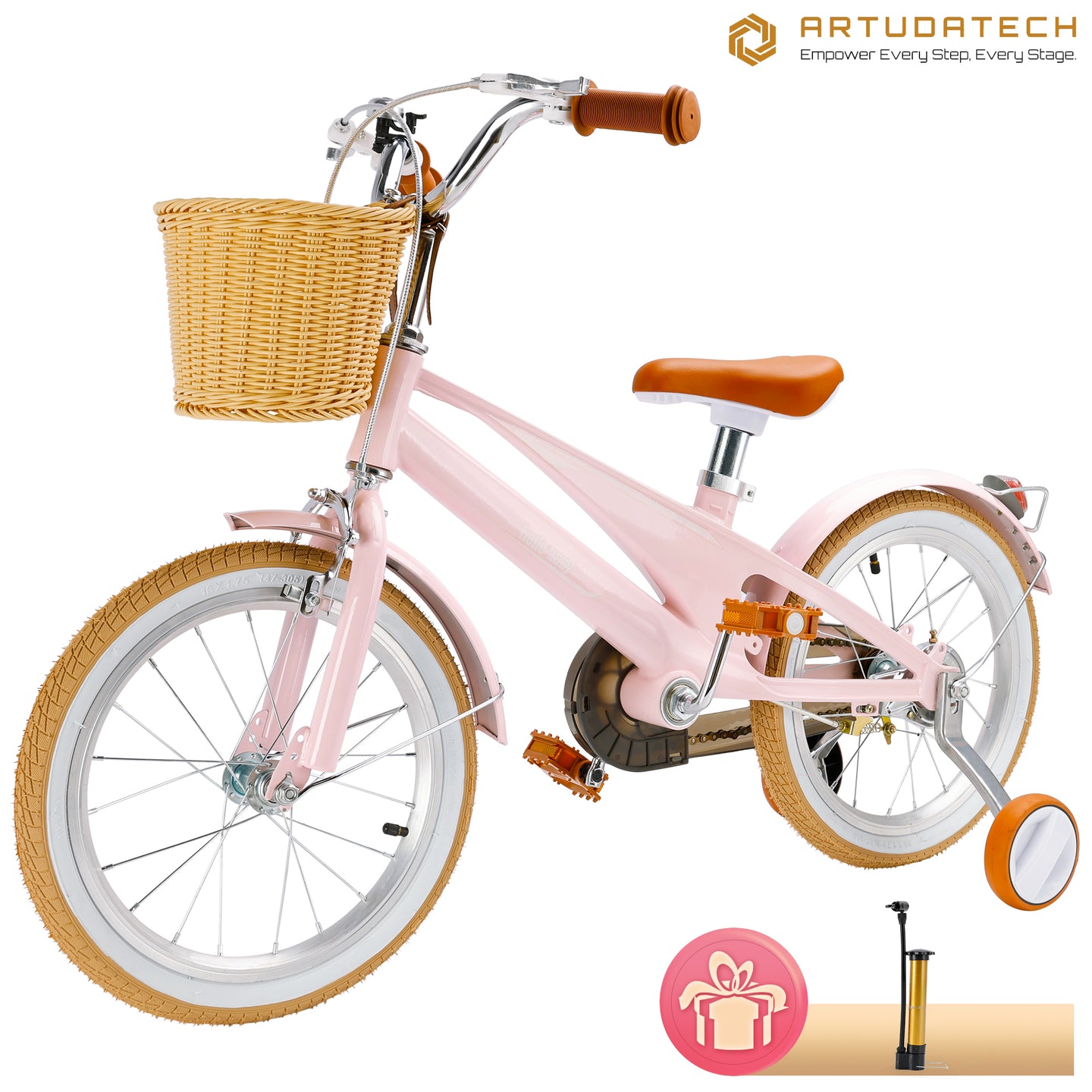 16 inches Kid's Bike Child Bicycle for Ages 7-9 Years Boys and Girls with Basket