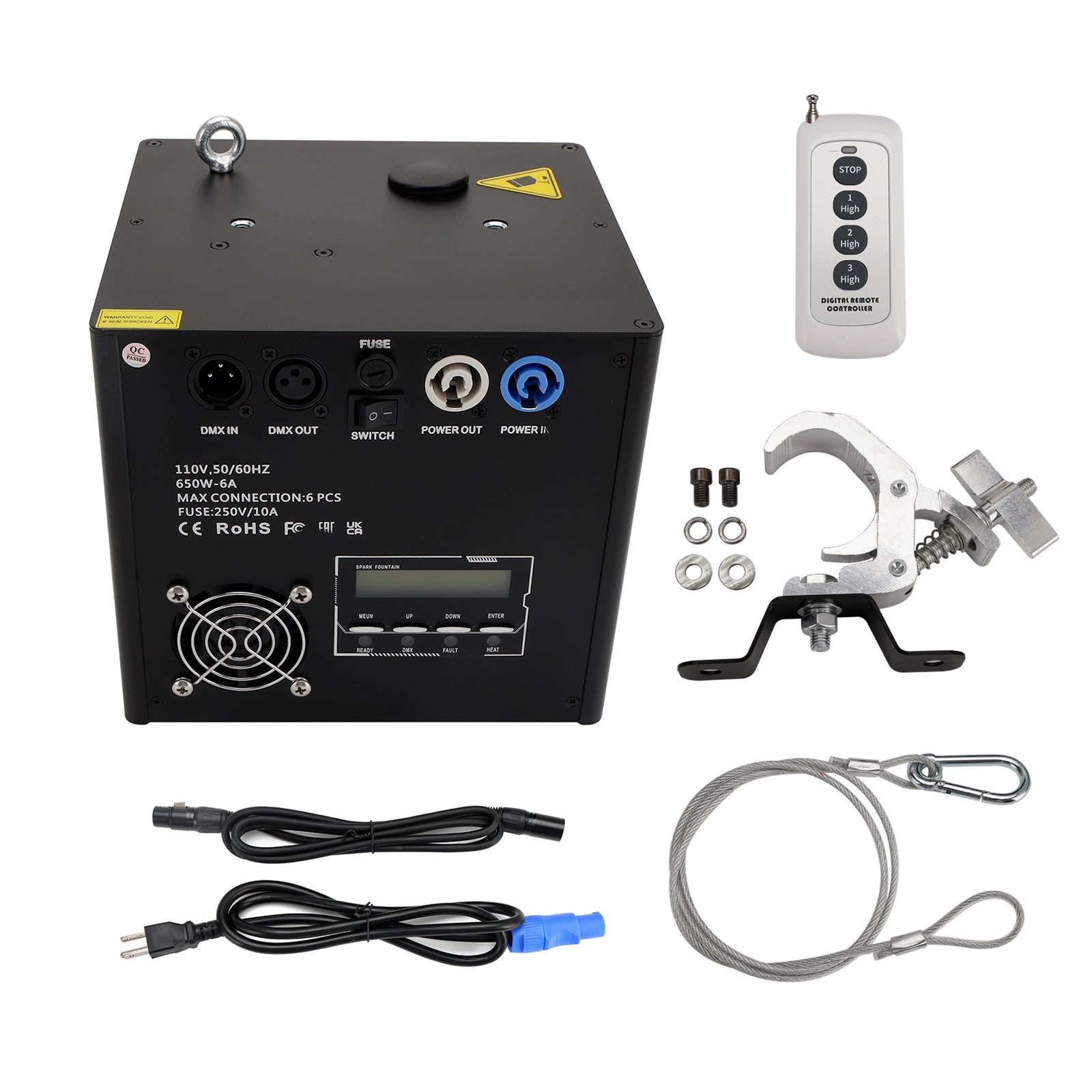 700W Cold Spark Firework Machine – DMX Stage Effect for Party, Wedding, Event Downward Spray