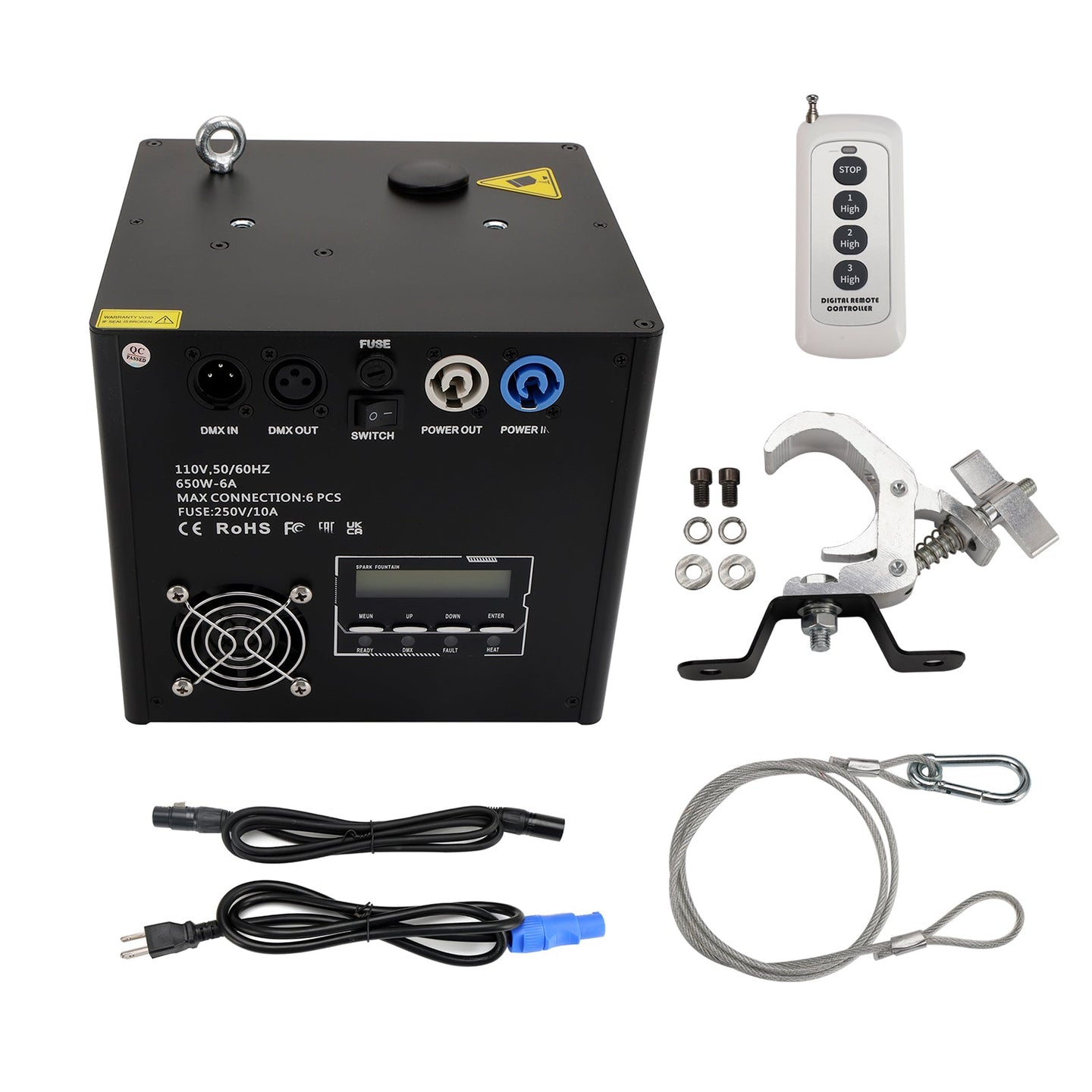 700W Cold Spark Firework Machine – DMX Stage Effect for Party, Wedding, Event Downward Spray