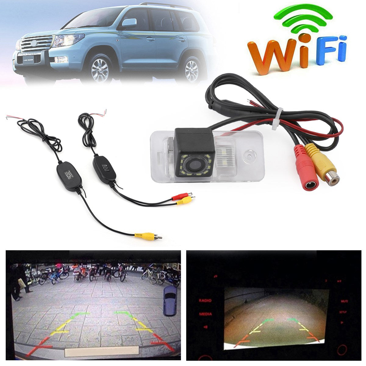 Car Rear View Wireless Camera 12LED for Audi A8 A6 A4 A3 Q7 S5 S6 S8 RS4 RS6 A4L