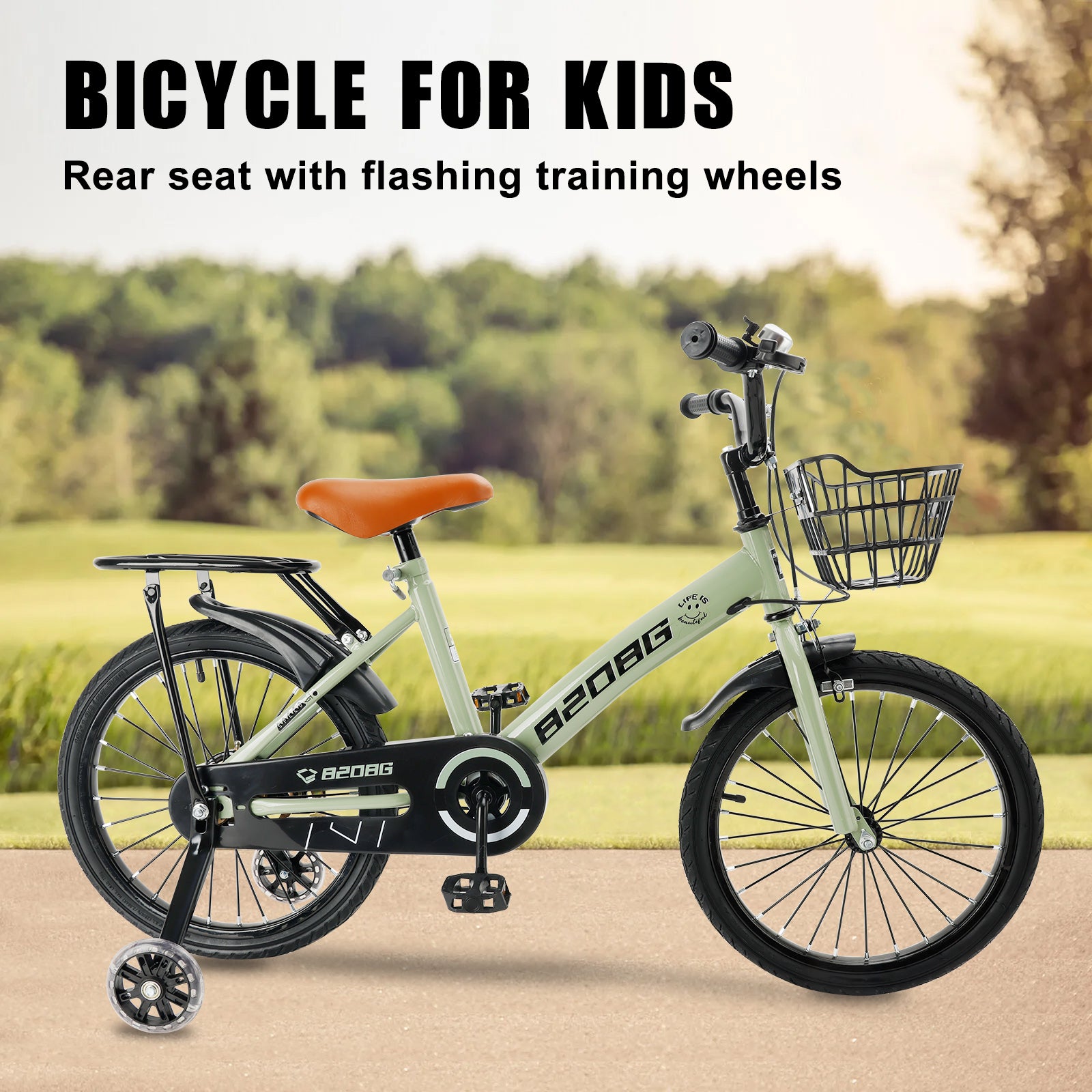 BMX Child Bike with auxiliary wheels