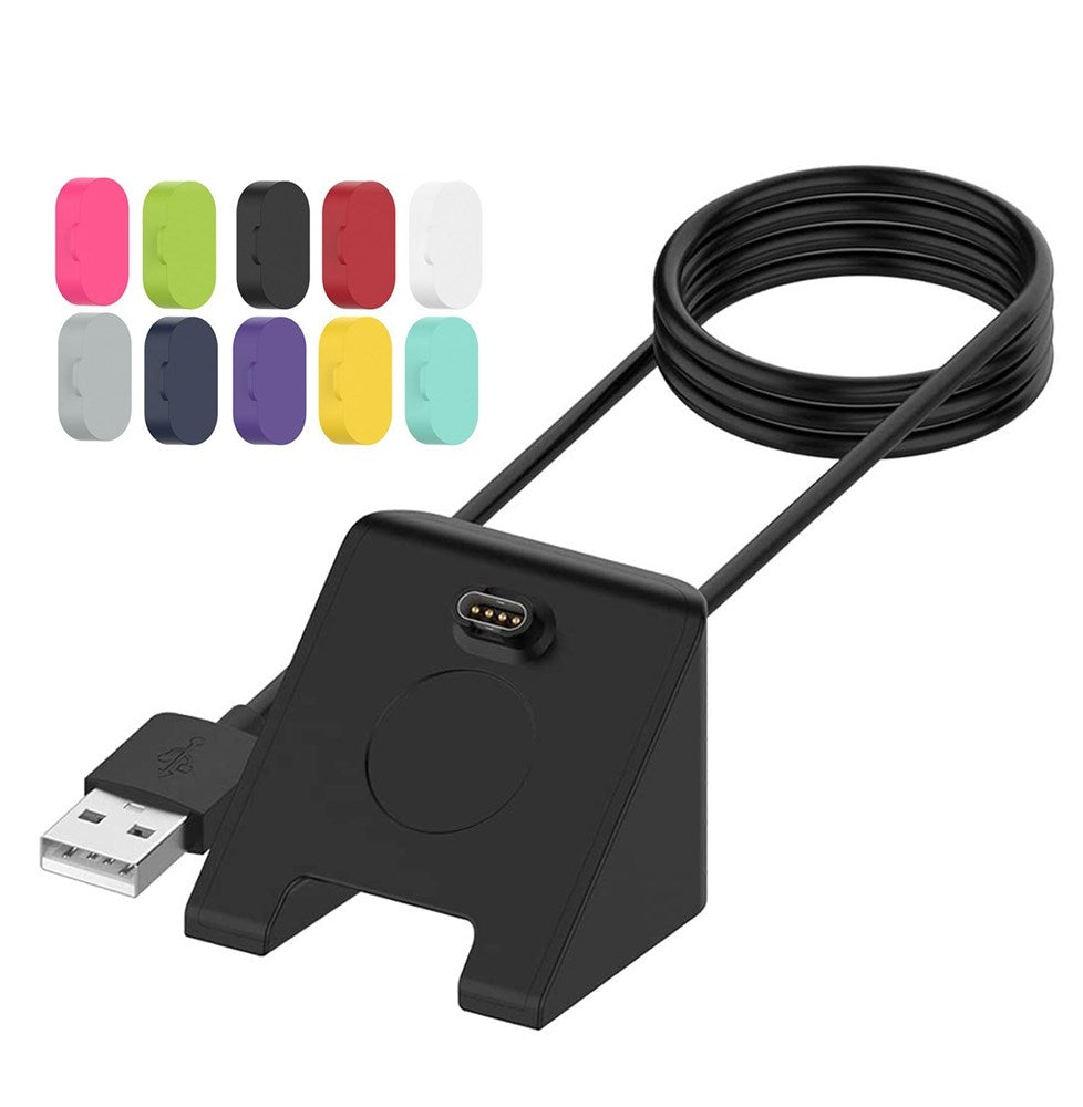 USB Charging Cradle Dock + Anti-dust Cap Fit for Garmin Fenix 5 5S 5X Plus Watch