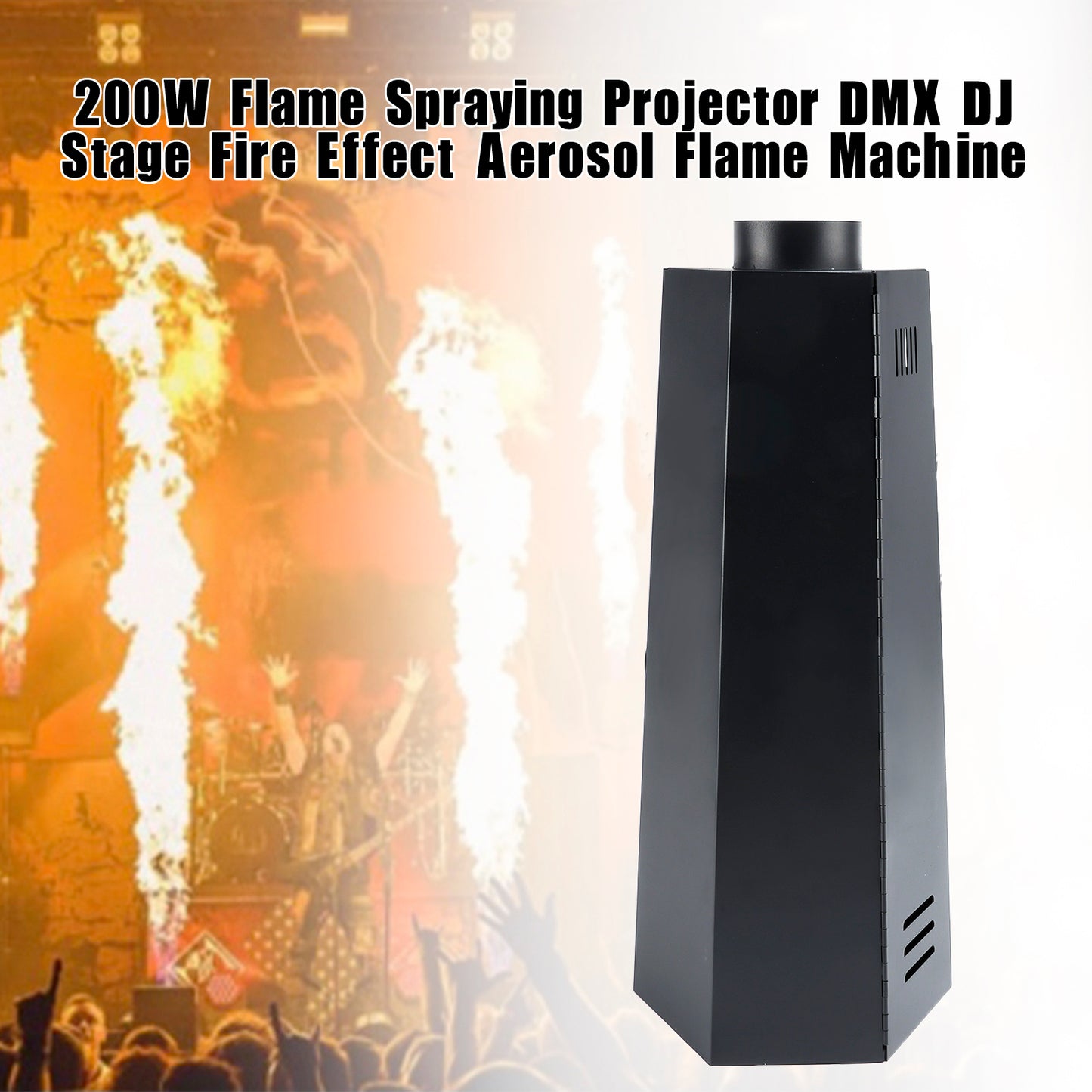 200W Flame Spraying Projector DMX DJ Stage Fire Effect Aerosol Flame Machine