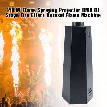 200W Flame Spraying Projector DMX DJ Stage Fire Effect Aerosol Flame Machine