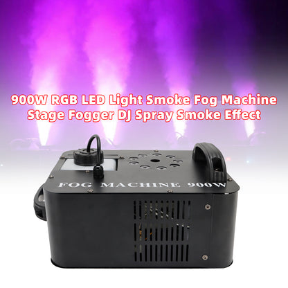900W RGB LED Light Smoke Fog Machine Stage Fogger DJ Spray Smoke Effect