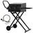 16,000 BTU 2-Burner Portable Propane Gas Griddle with Folding Scissor Legs, Hood & Side Shelf for Outdoor Cooking