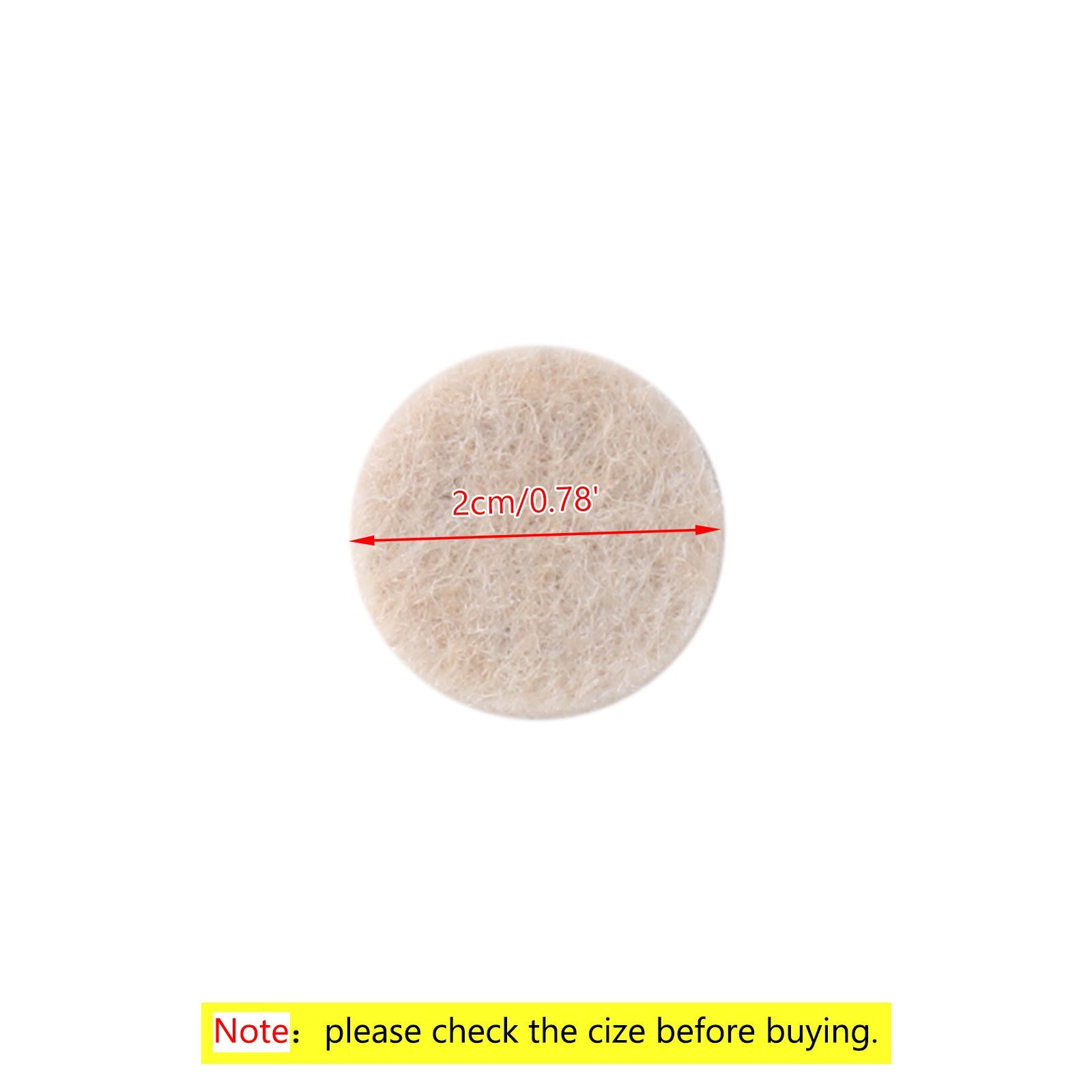 20mm STICK ON FURNITURE FELT PADS Anti-Skid Round Solid Oak Wood Floor Protector