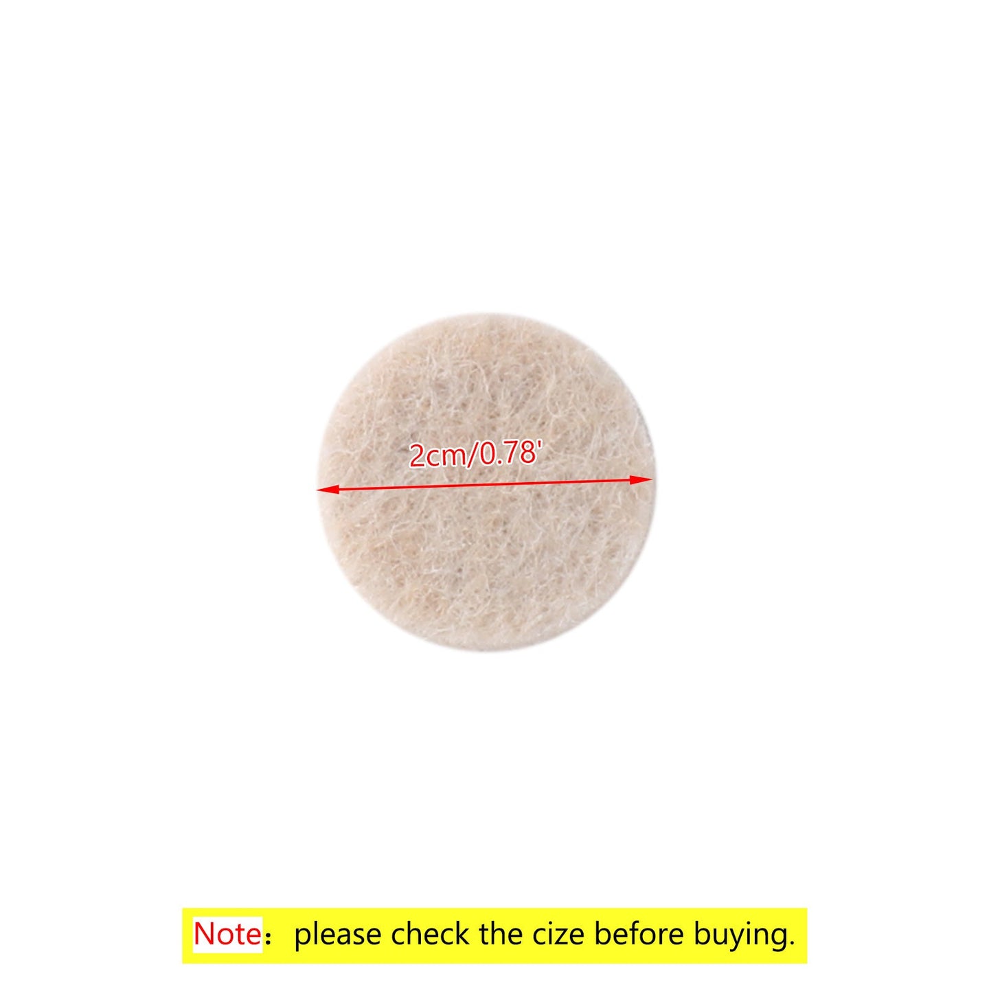 20mm STICK ON FURNITURE FELT PADS Anti-Skid Round Solid Oak Wood Floor Protector