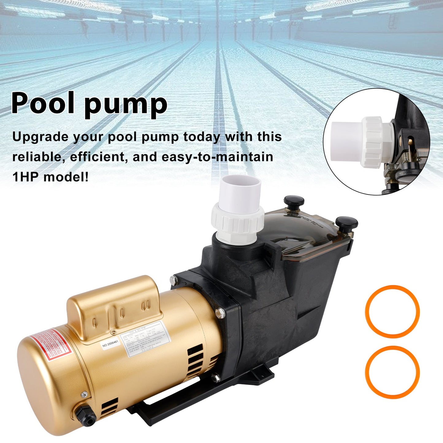 115/230V1HP Single Speed Super Pump for Hayward SP2607X10 Pool Pump W3SP2607X10