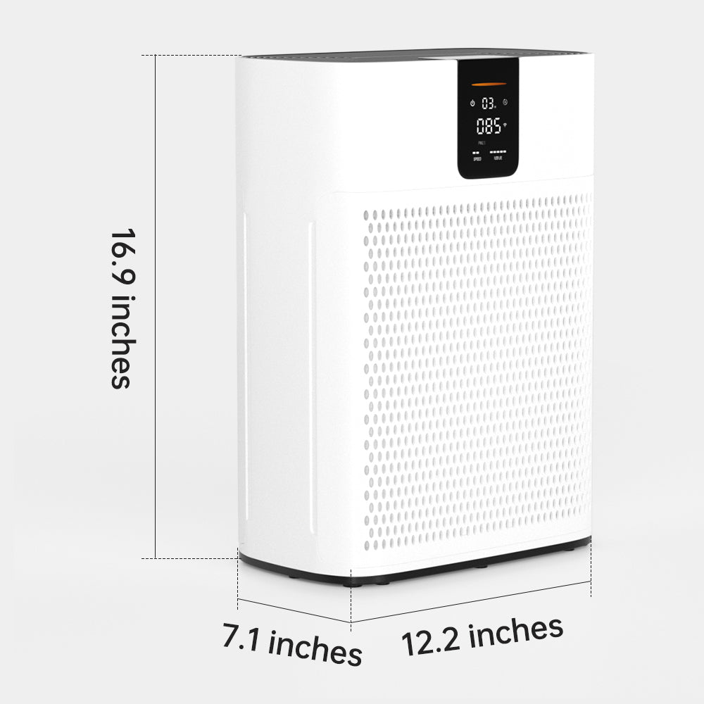 Large Room Air Purifier for 2400 Ft² with WiFi & Washable Filter, for Home Bedroom
