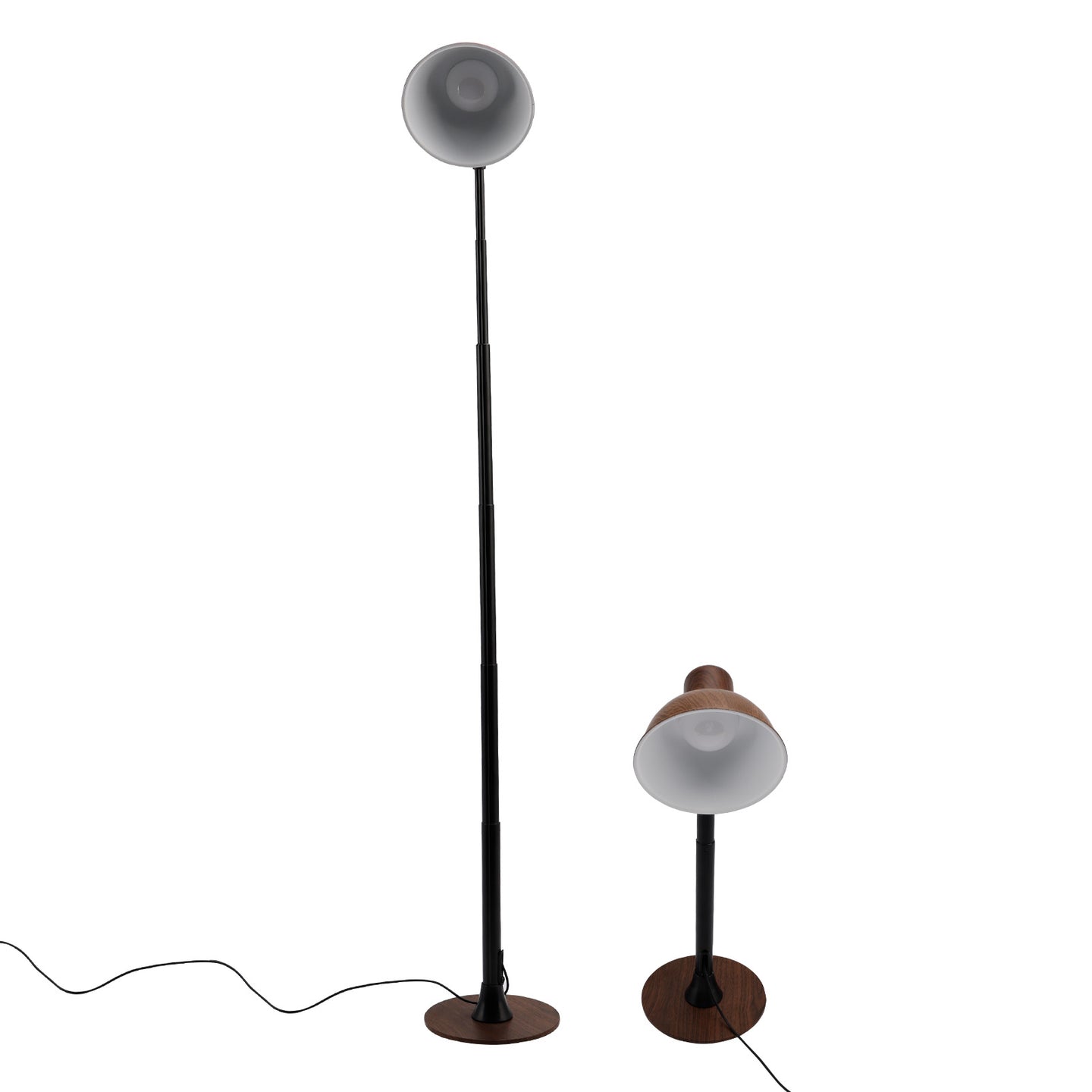 For Living Room/Office-Black Adjustable LED Floor & Table Lamp Dimmable 3 Colors