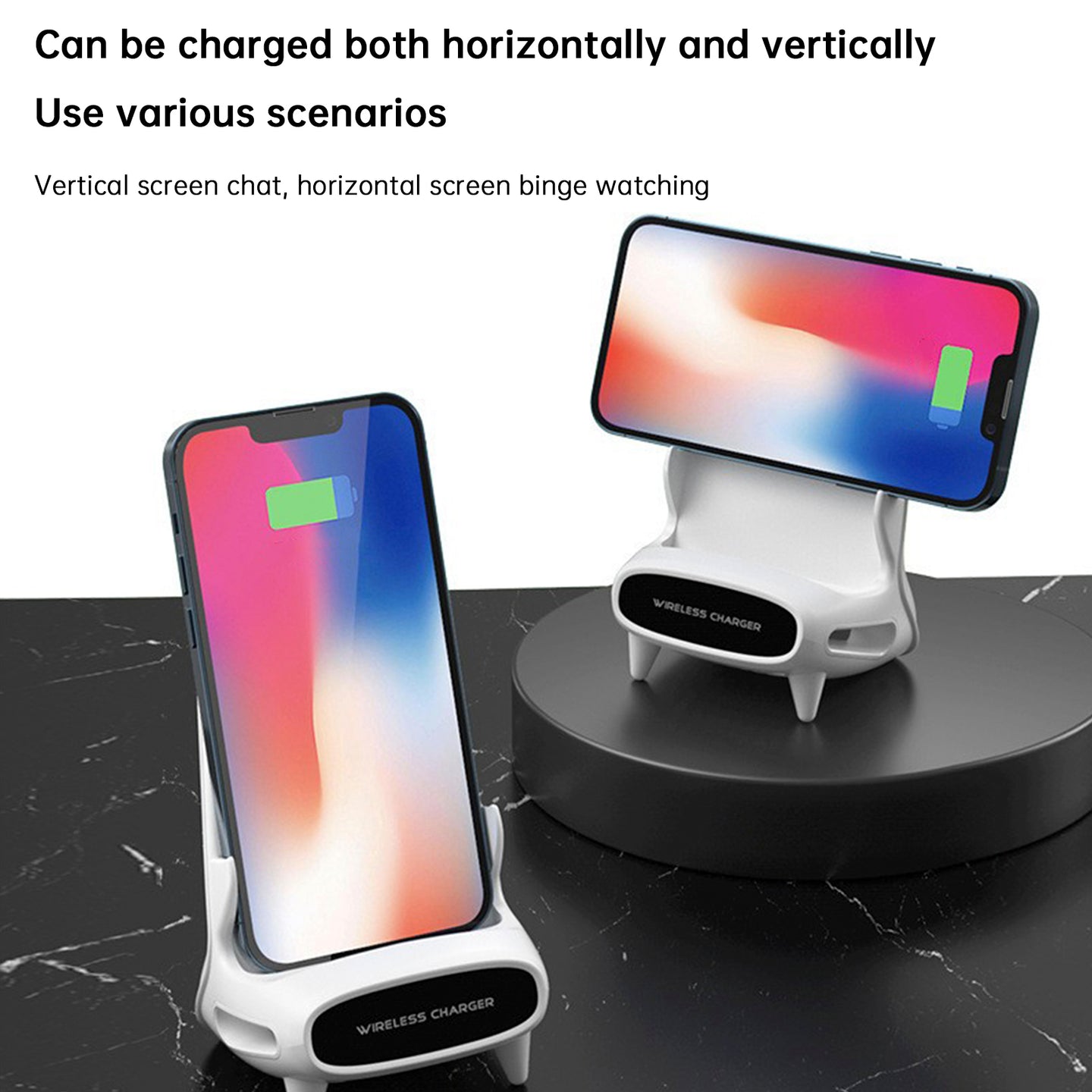 3 in 1 Mini Chair Wireless Fast Charger Phone Stand with Speaker Charging Stand