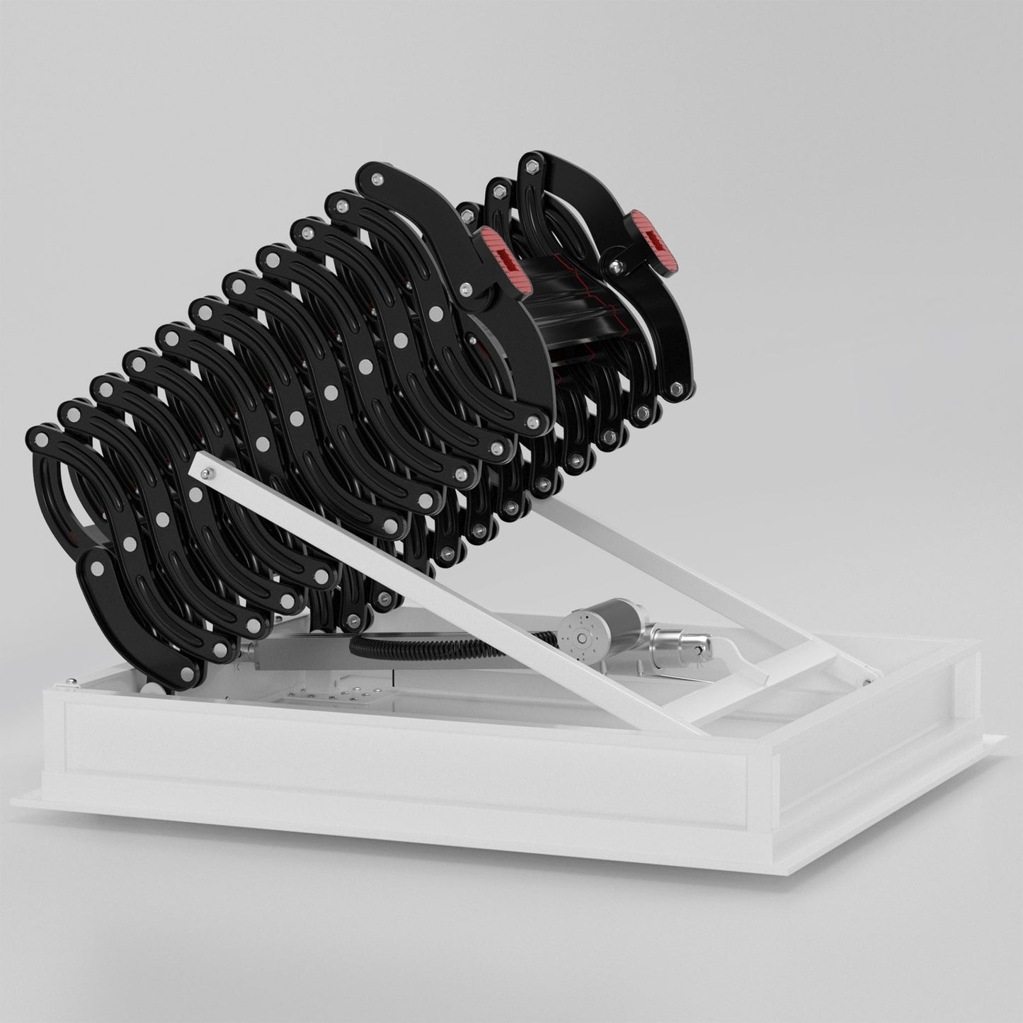 11 Steps 3m Electirc Attic Ladder Aluminum Folding With Remote Loft 31.5*35.4inch