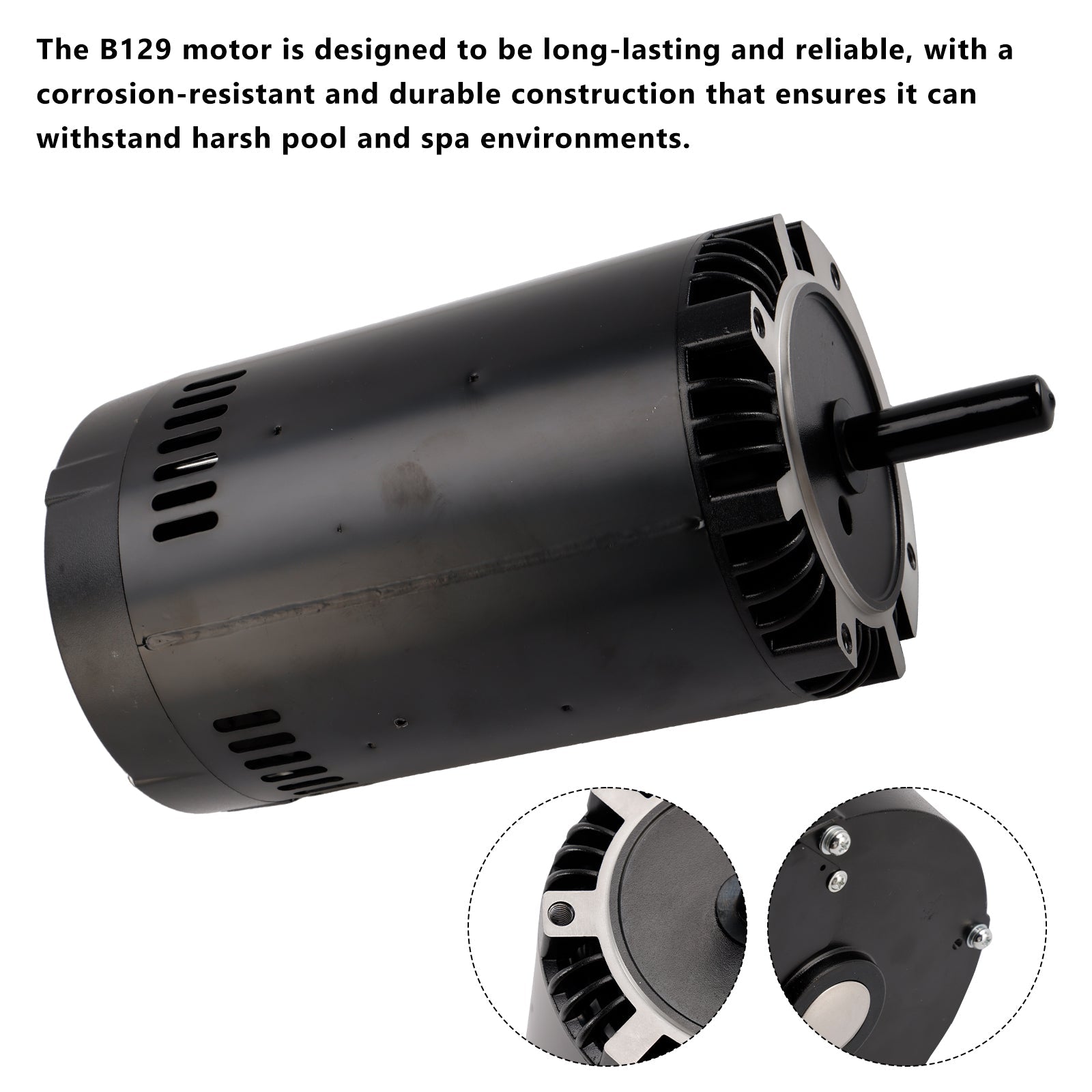 B129 Pool Pump Motor 1.5HP 56J Frame 115/230V Replacement Swimming Pool Motor
