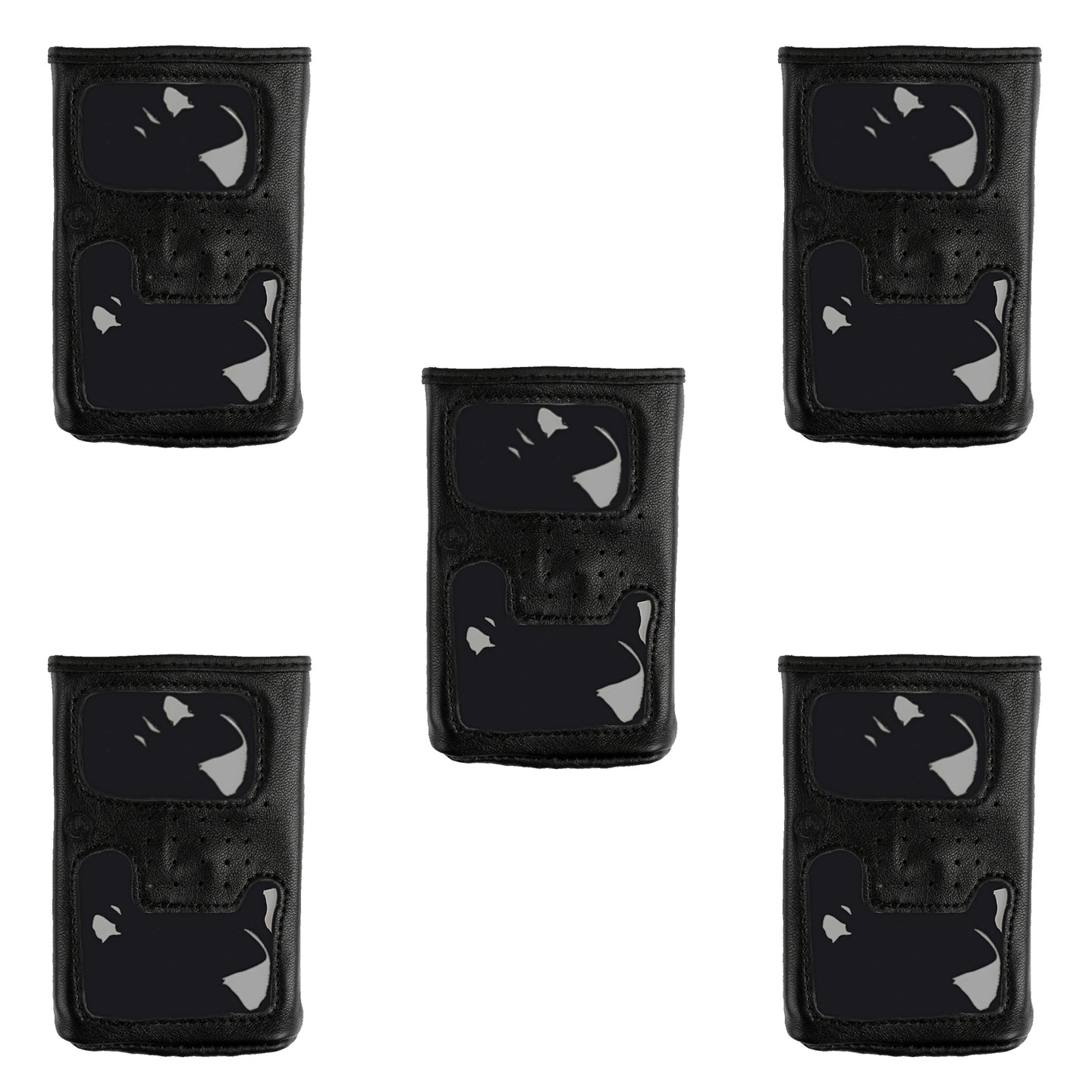 5Pcs Soft Leather Case For YAESU VX-6R VX-7R VX-7E Two-Way Radio Walkie Talkie