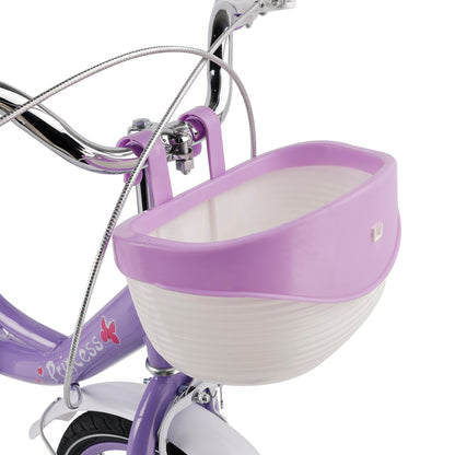 16"/18" Children Princess Bicycle Girls Bike with Removable Training Wheels Pink