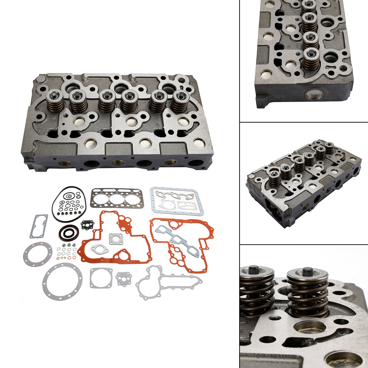 Complete Cylinder Head Assembly with Valves & Full Gasket for Kubota D1402 L2202 L2402 KH91